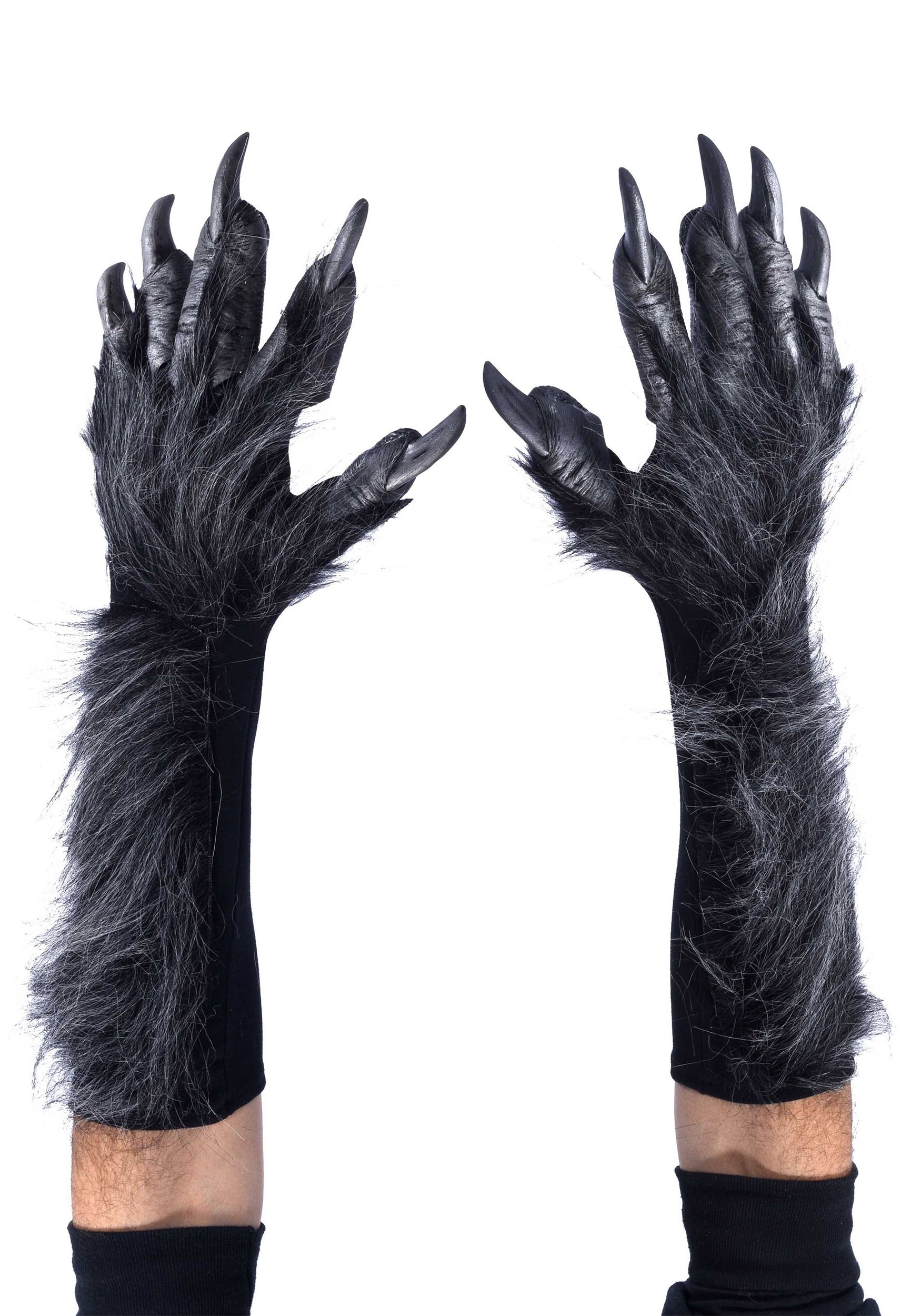 Photos - Fancy Dress WOLF Zagone Studios Adult's Grey  Gloves Black/Gray 