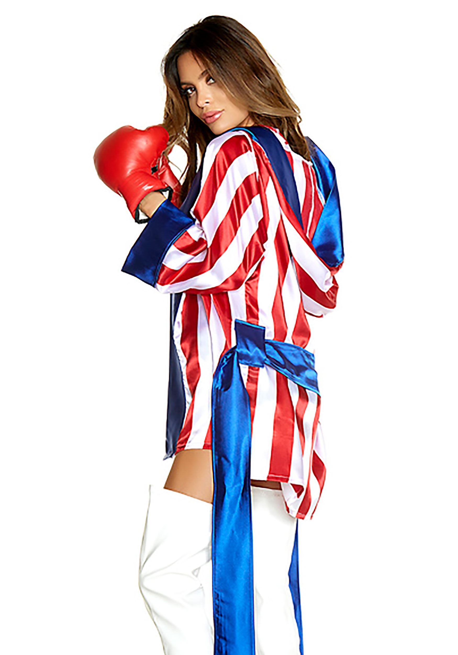 Sexy Get 'Em Champ Women's Boxer Fancy Dress Costume