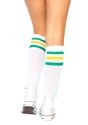 Green and Yellow Striped Athletic Socks2