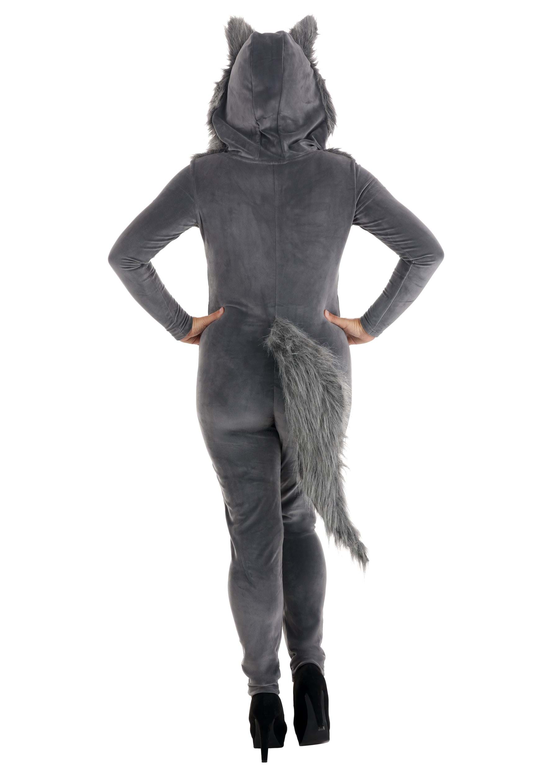 Women's Grey Wolf Fancy Dress Costume , Animal Fancy Dress Costume , Exclusive