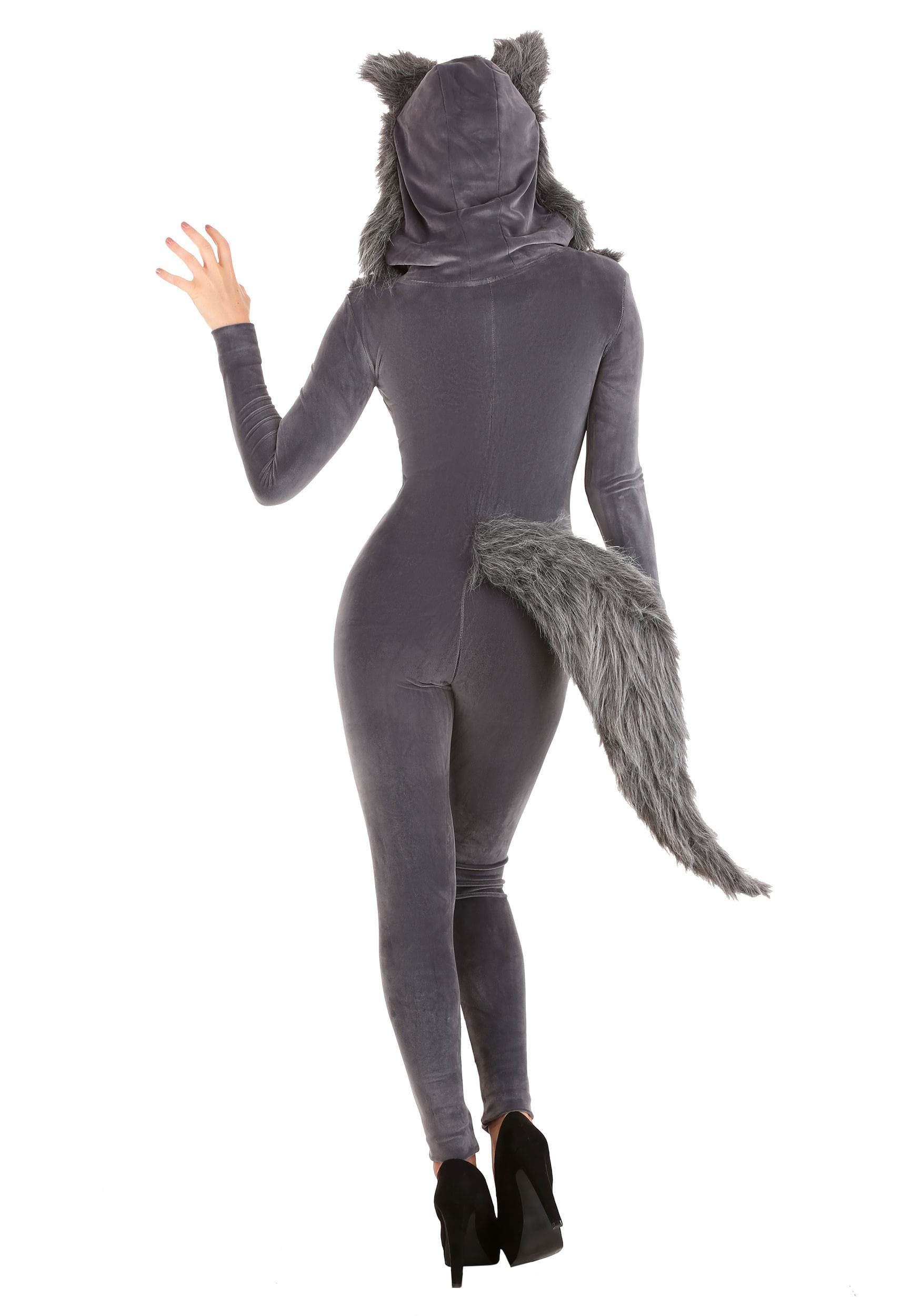 Women's Grey Wolf Fancy Dress Costume , Animal Fancy Dress Costume , Exclusive
