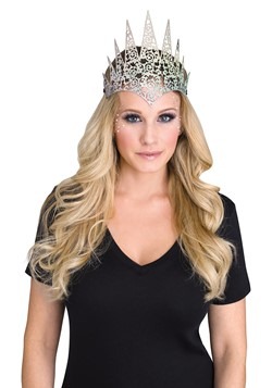 Silver Flexible Glitter Crown