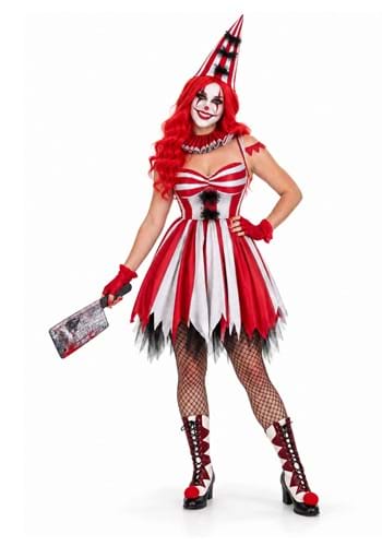 Women's Sinister Circus Clown Costume upd