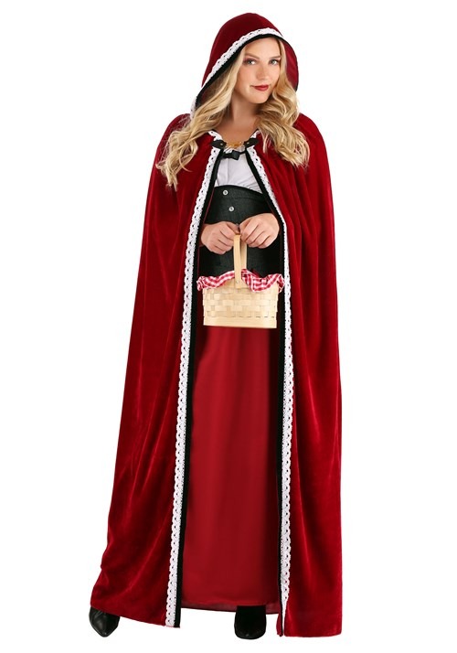 Velour Riding Hood Cape