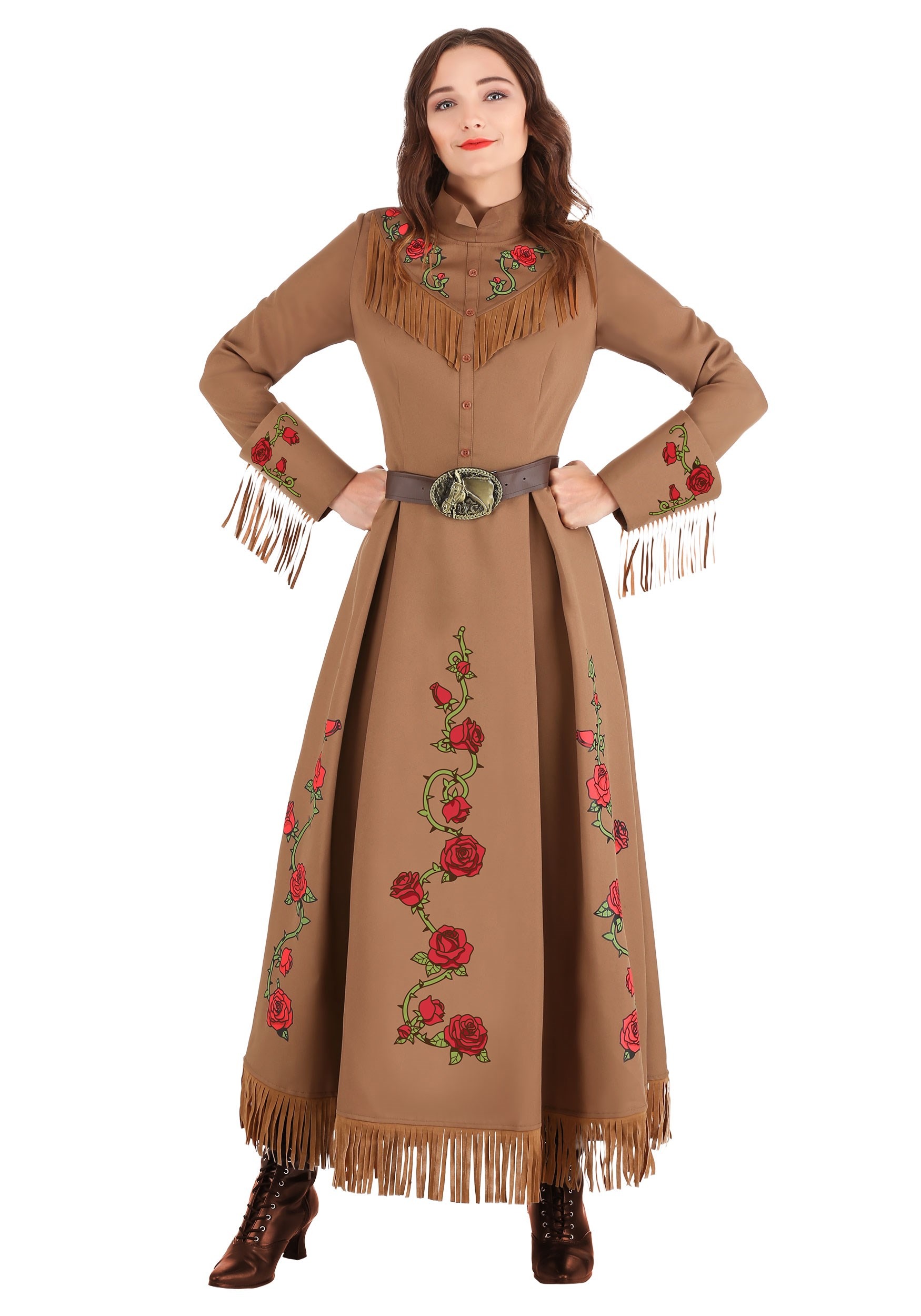 Annie Oakley Cowgirl Fancy Dress Costume For Women , Historical Figure Fancy Dress Costumes
