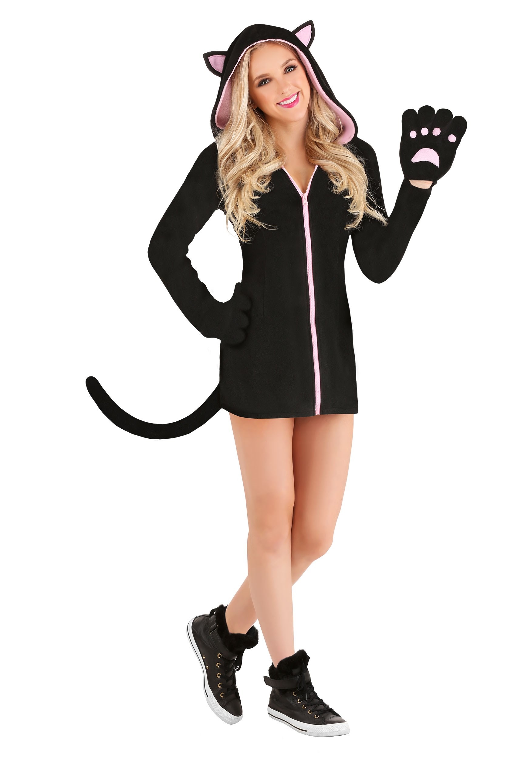 Photos - Fancy Dress Fancy FUN Costumes Midnight Kitty Women's  Dress Costume Black/Pink 