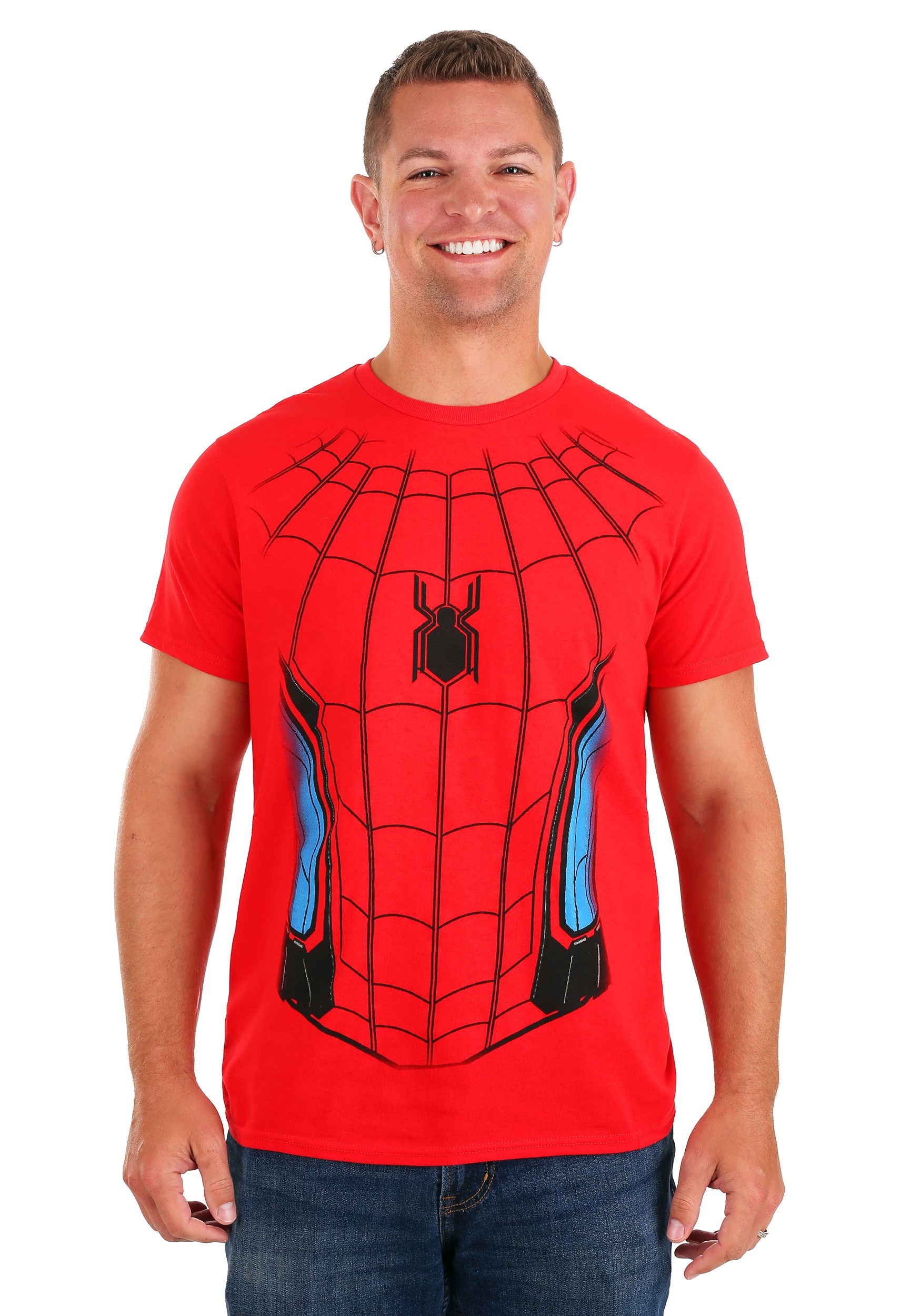 Spider-Man Far From Home Adult T-Shirt Fancy Dress Costume