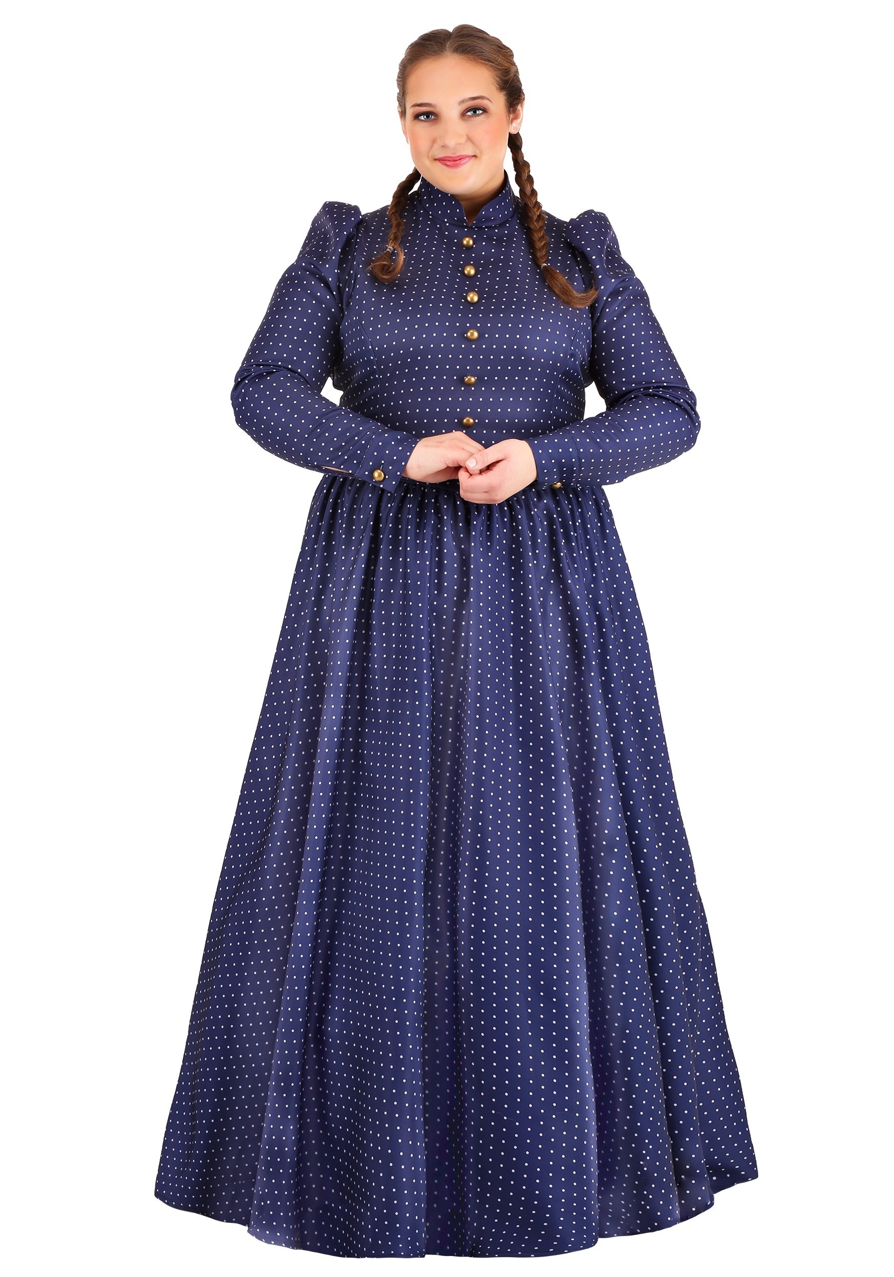 Women's Plus Size Laura Ingalls Wilder Fancy Dress Costume