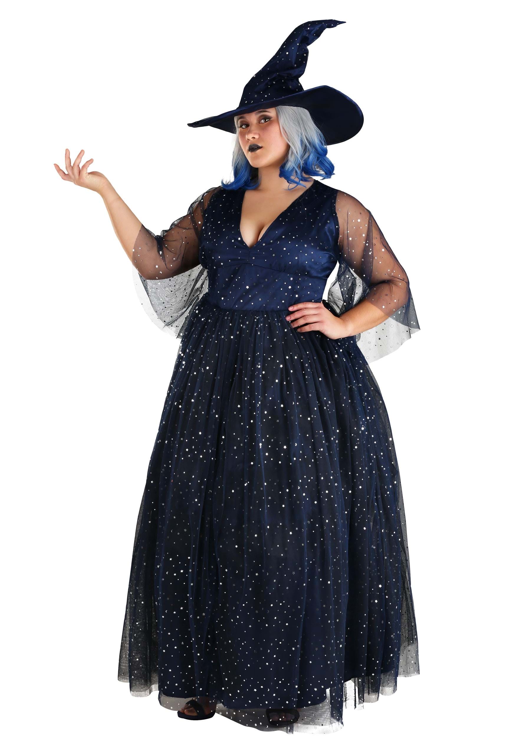 Women's Plus Size Moonbeam Witch Fancy Dress Costume