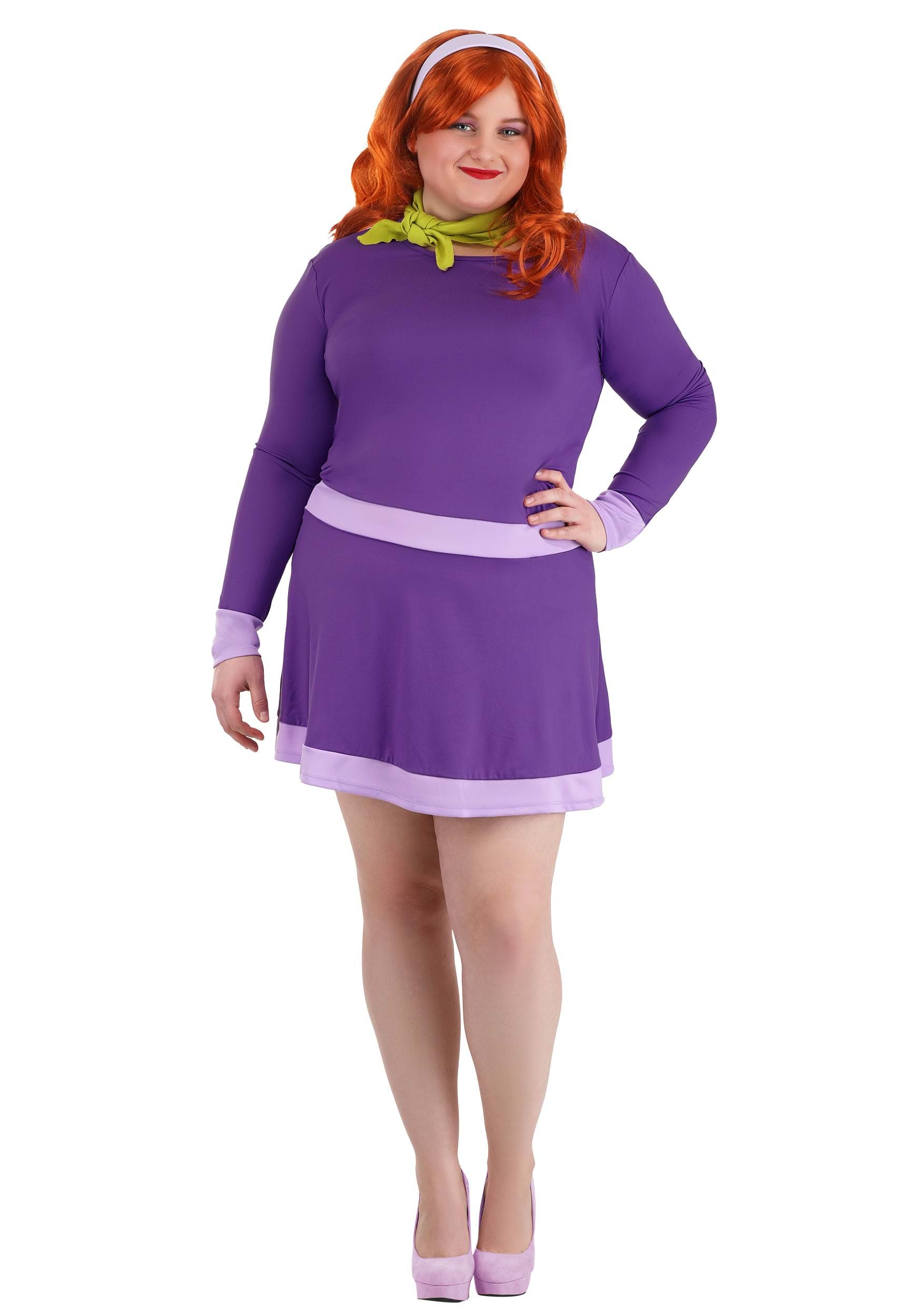 Photos - Fancy Dress Fancy Jerry Leigh Plus Size Scooby Doo Women's Daphne  Dress Costume Green& 