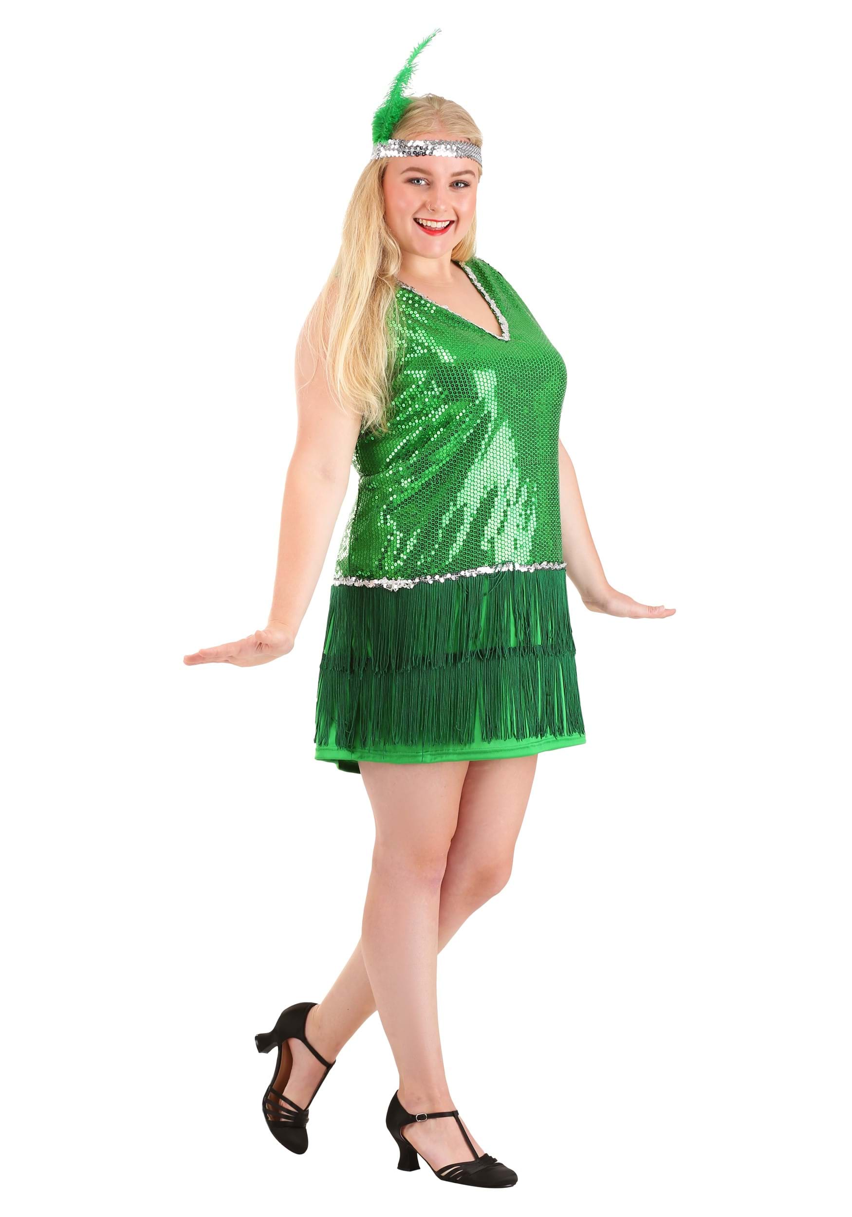 Photos - Fancy Dress Emerald FUN Costumes Women's Plus Size  Flapper Halloween  Costu 