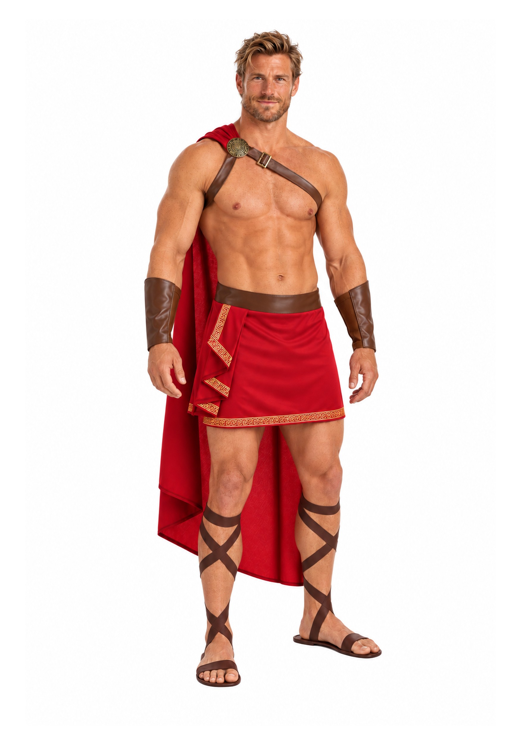 Men's Rugged  Spartan Fancy Dress Costume