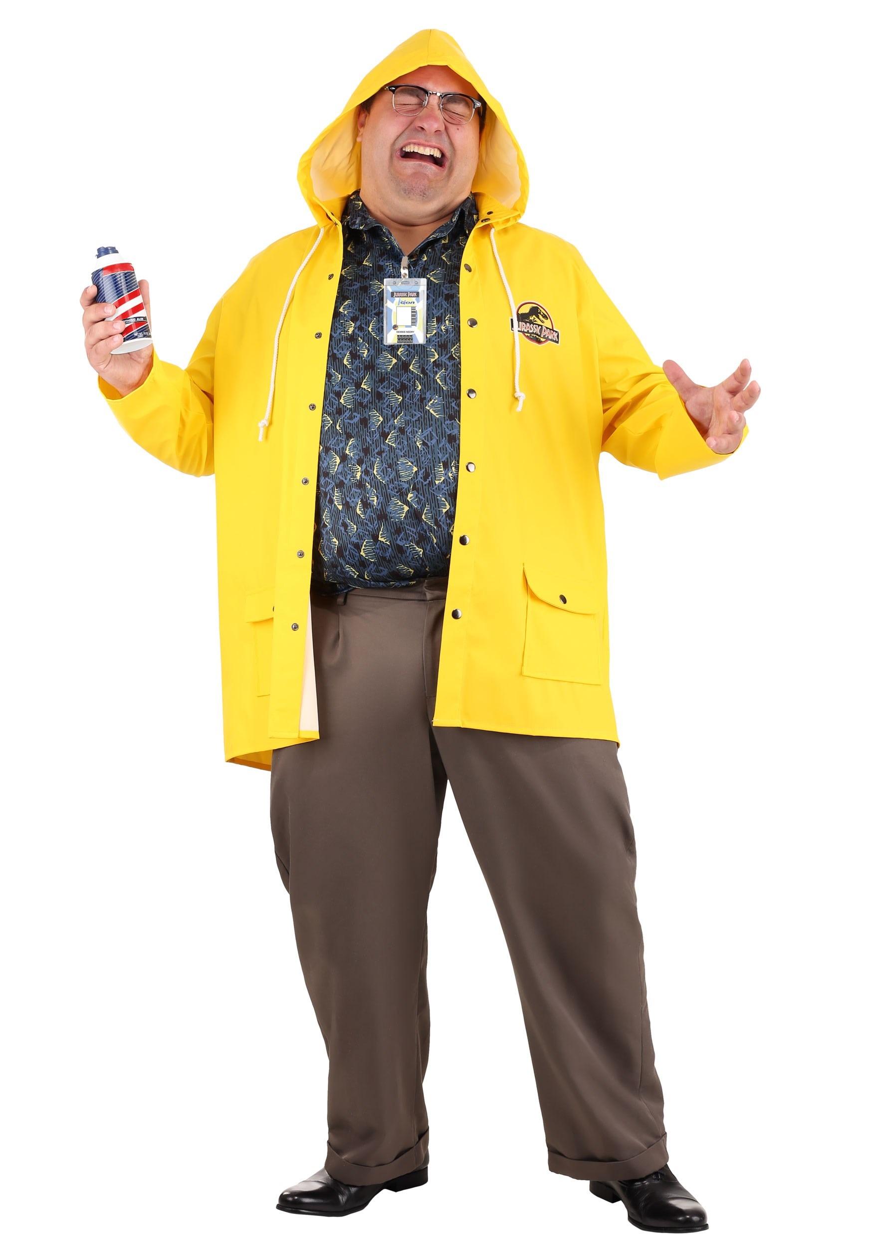 Plus Size Jurassic Park Dennis Nedry Fancy Dress Costume