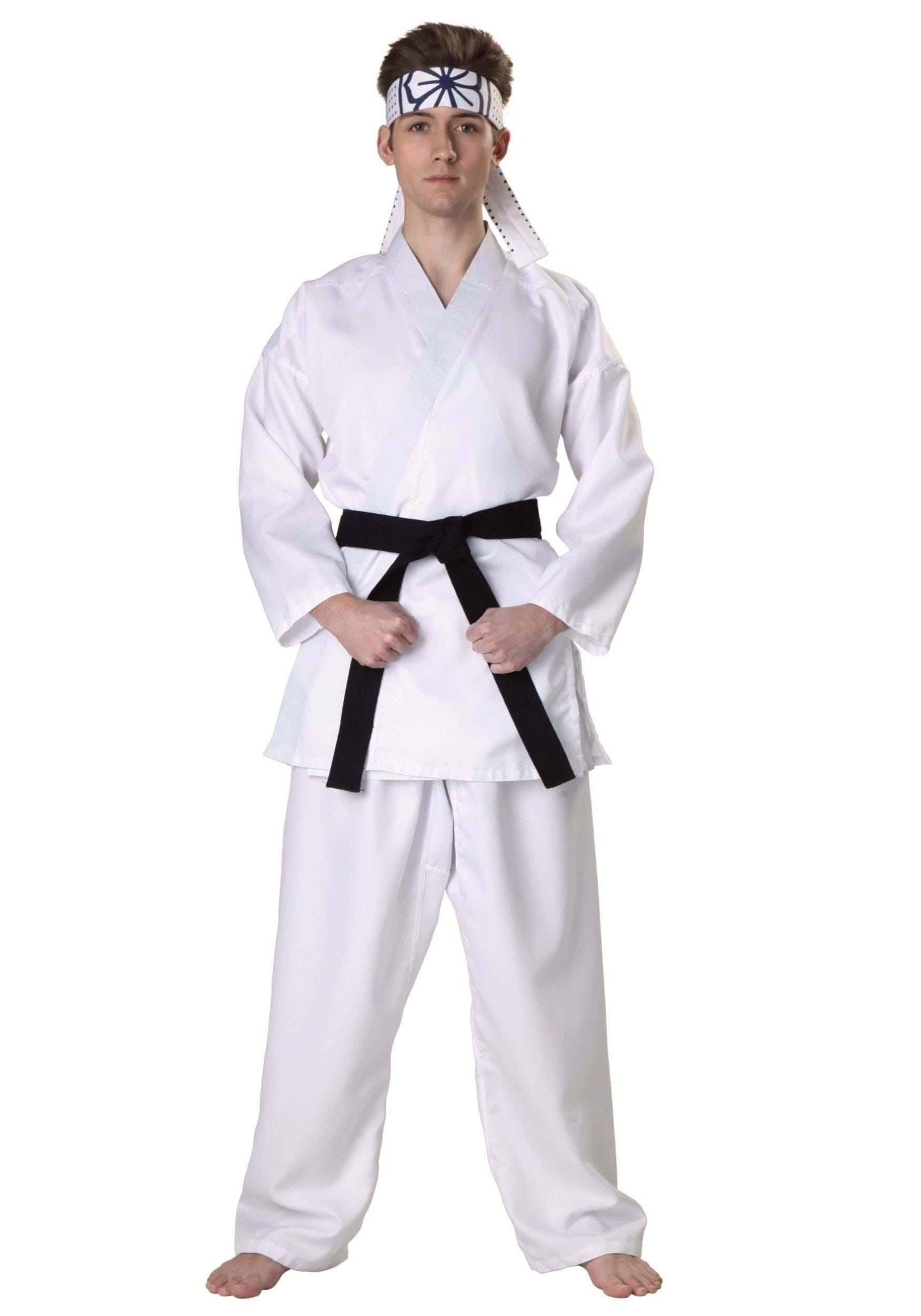 Photos - Fancy Dress KID FUN Costumes Men's Plus Size Karate  Daniel San  Costume Bla 