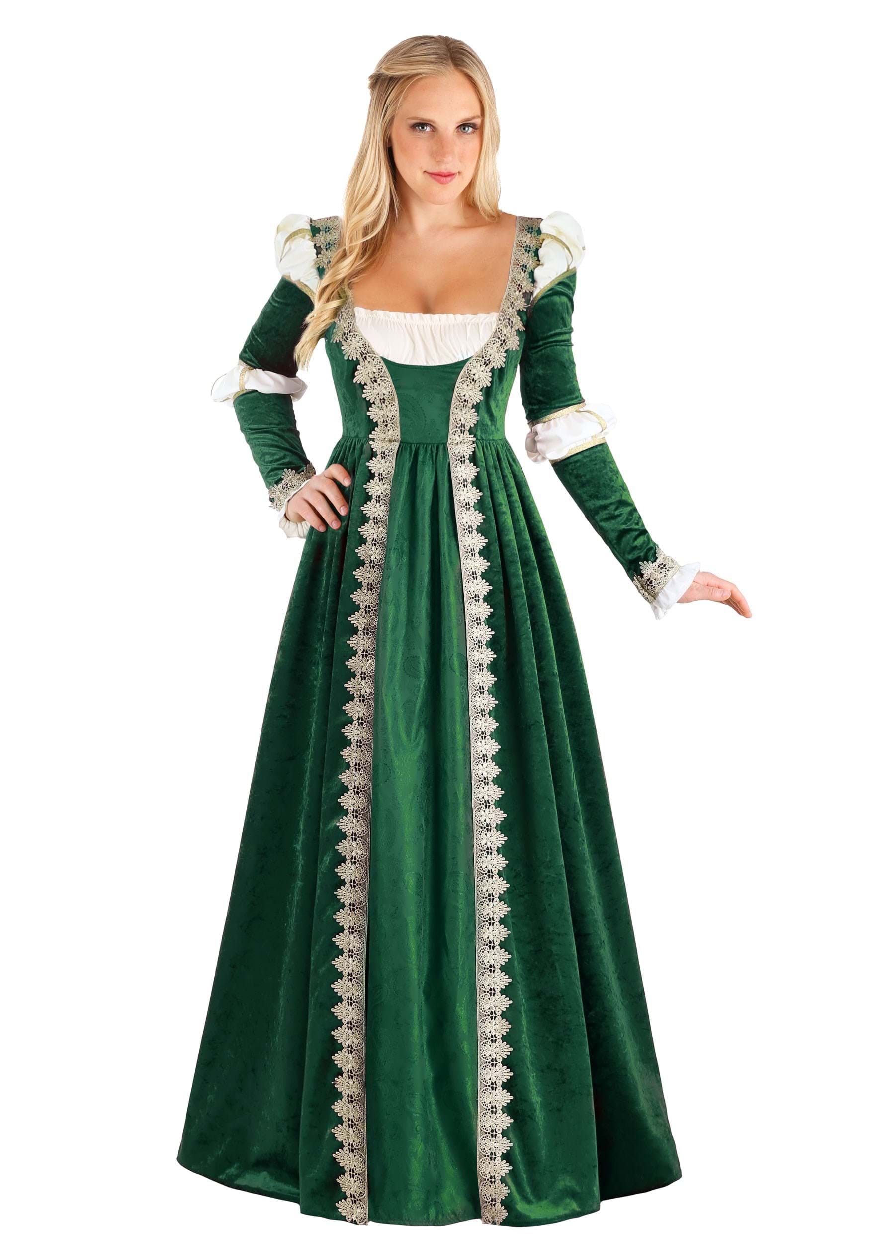 Women's Emerald Maiden Fancy Dress Costume