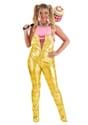 Women's Harley Quinn Gold Overalls Costume Alt 4