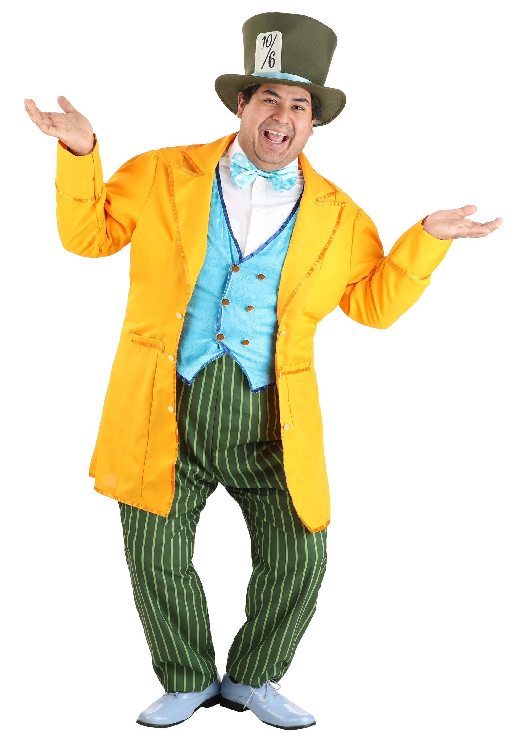 Mens Plus Size Classic Mad Hatter Fancy Dress Costume