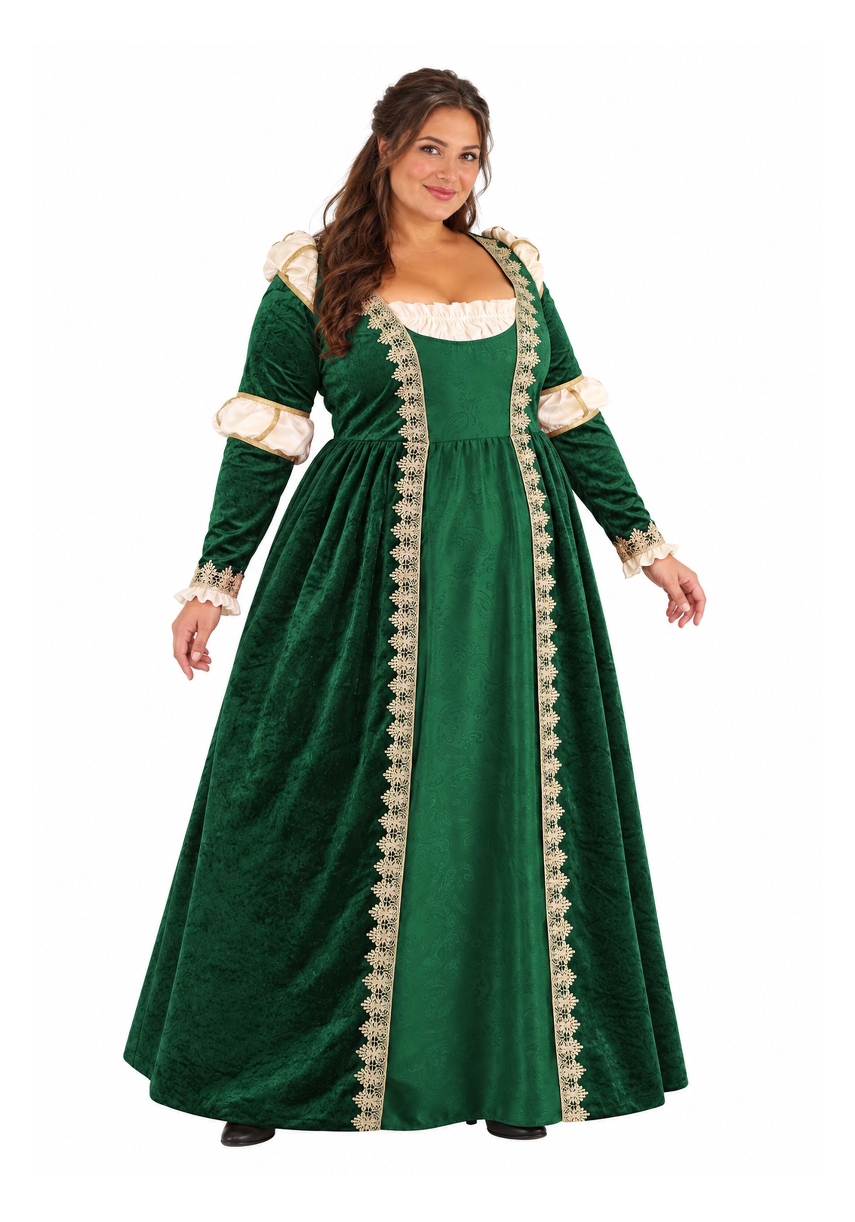 Women's Plus Size Emerald Maiden Fancy Dress Costume