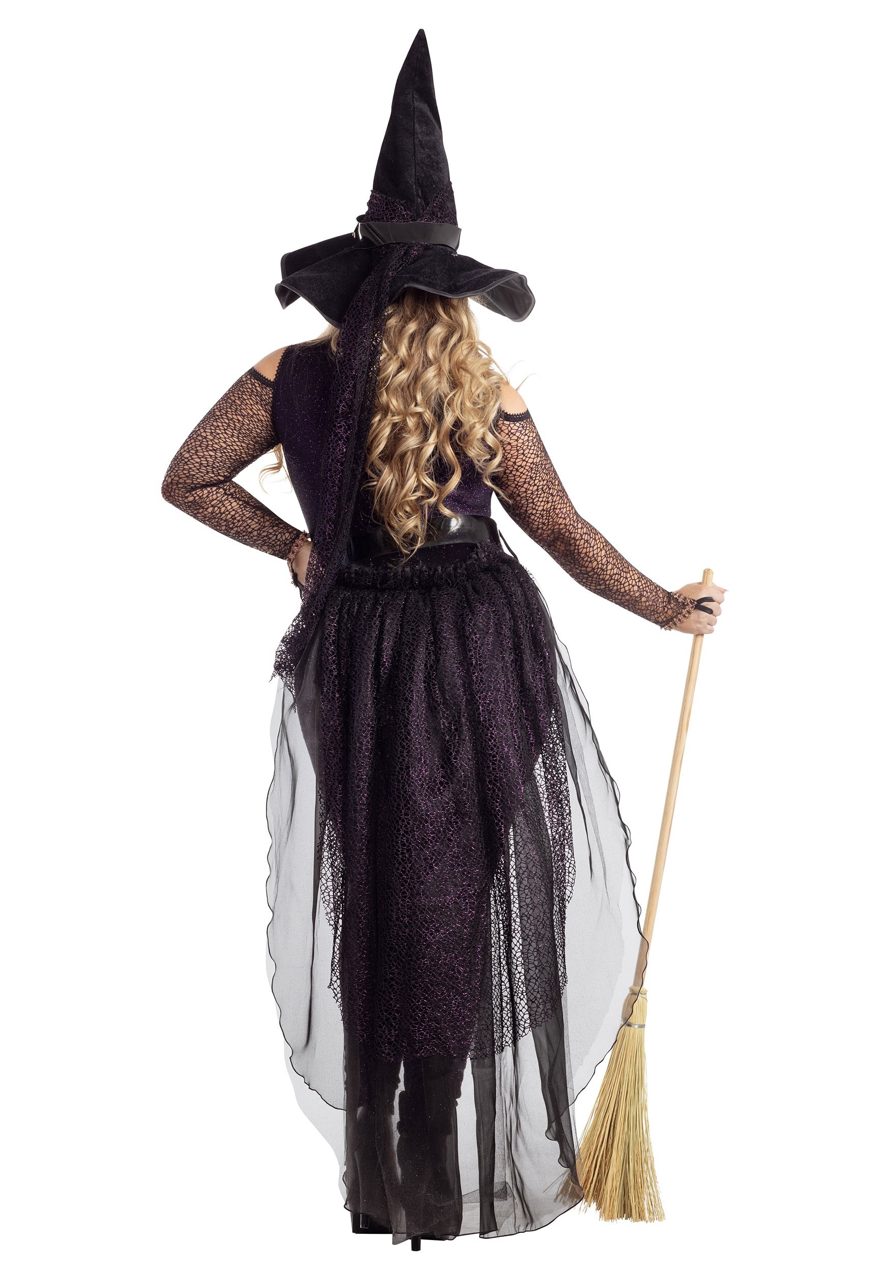Women's Plus Size Midnight Violet Witch Fancy Dress Costume