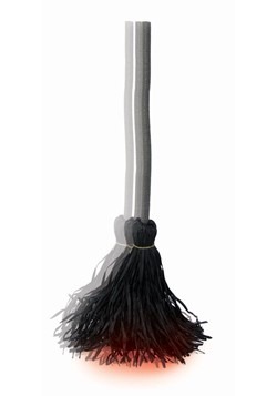 25" Animatronic Dancing Light Up Broom Decoration