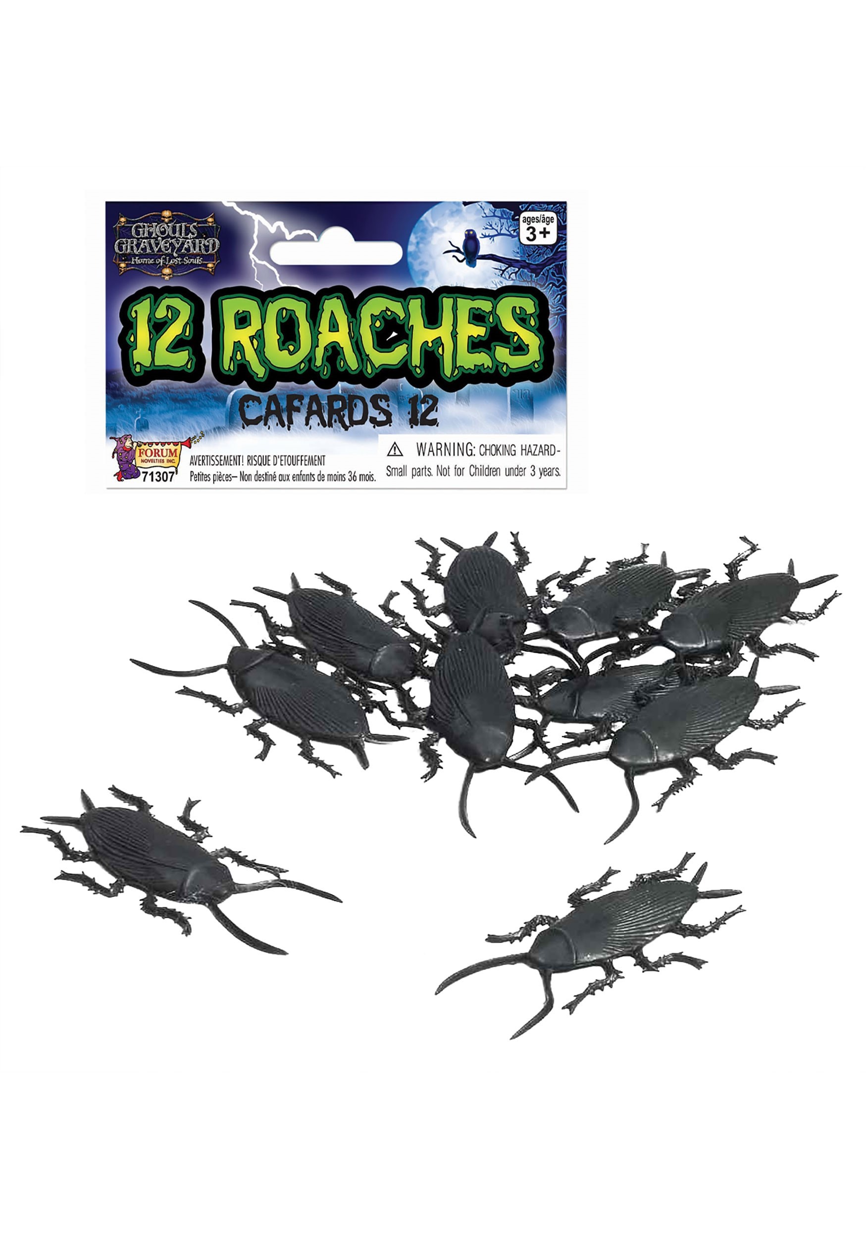 12 Piece Roach Halloween Props , Animal Halloween Decorations