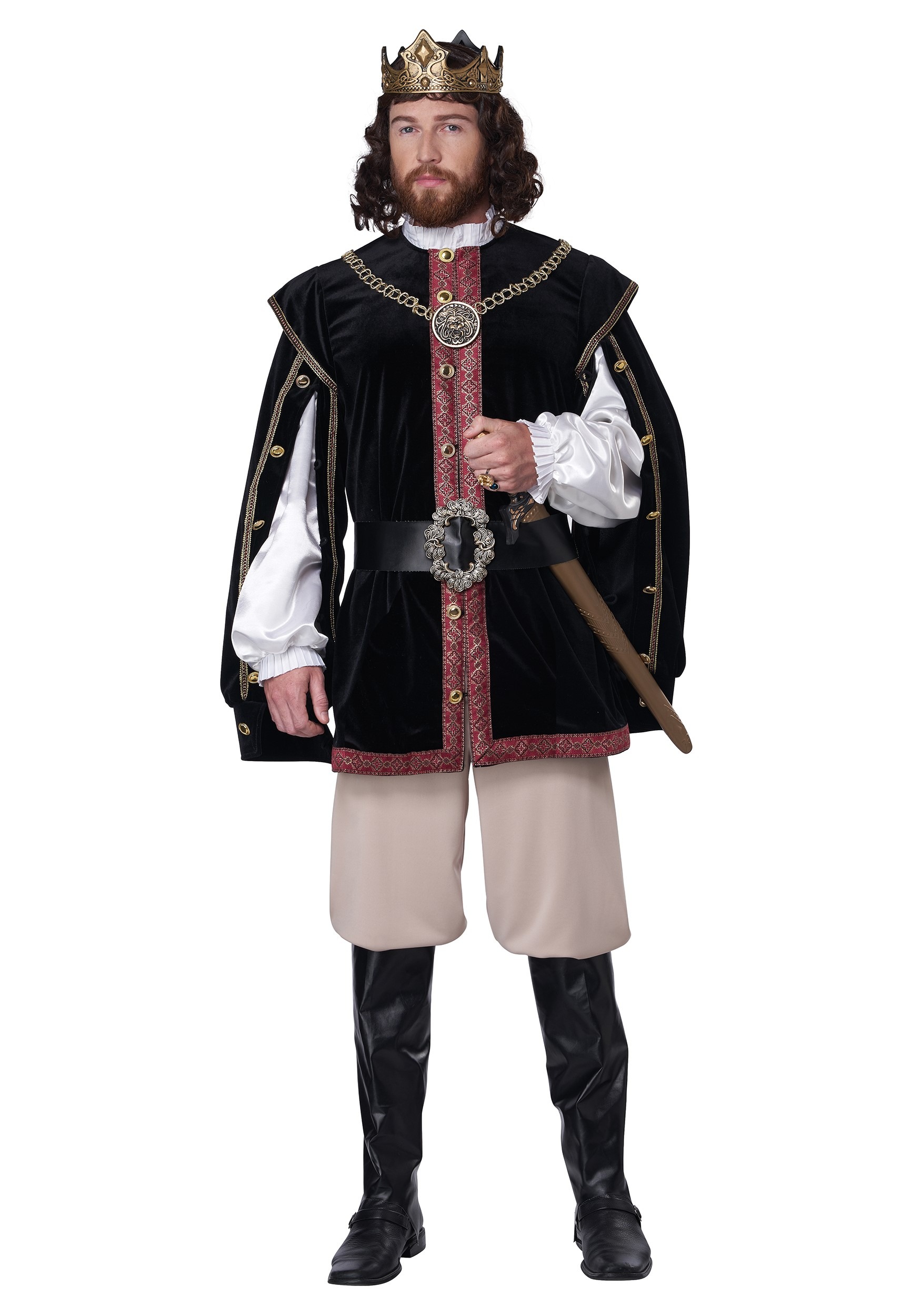 Elizabethan King Men's Fancy Dress Costume