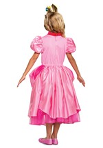 Girls Super Mario Deluxe Princess Peach Costume Alt 1