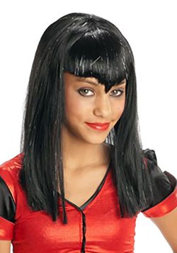 childs black wig