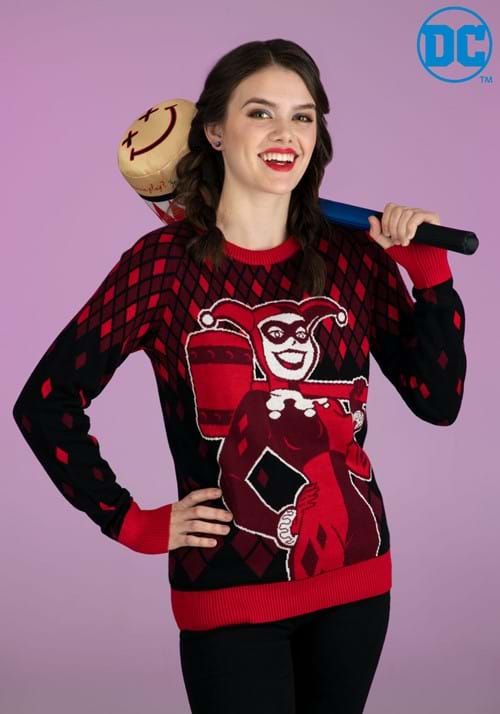 Harley Quinn Hammer Time Ugly Christmas Sweater UPD 1
