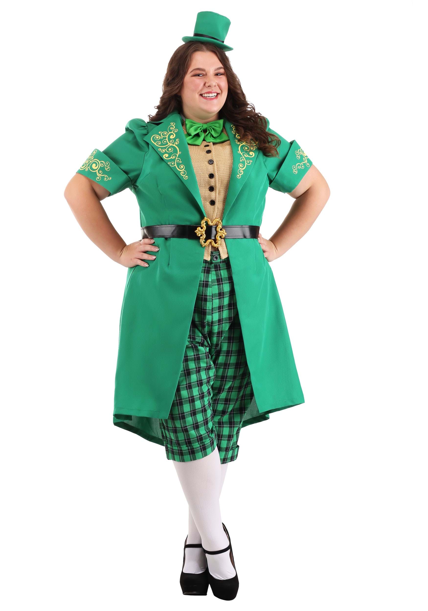 Photos - Fancy Dress CHARMING Sports FUN Costumes Women's Plus Size Charming Leprechaun  Costume Bla 