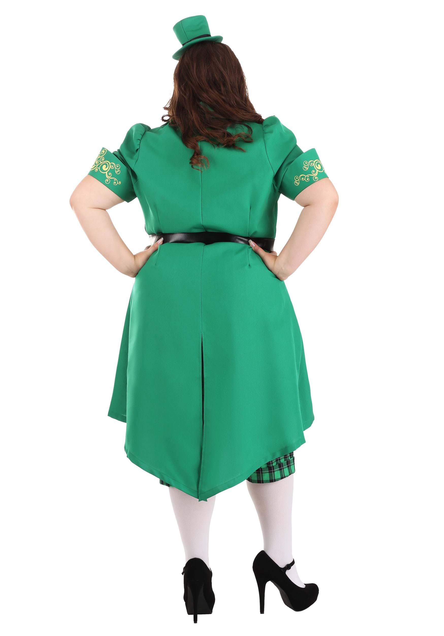 Women's Plus Size Charming Leprechaun Fancy Dress Costume