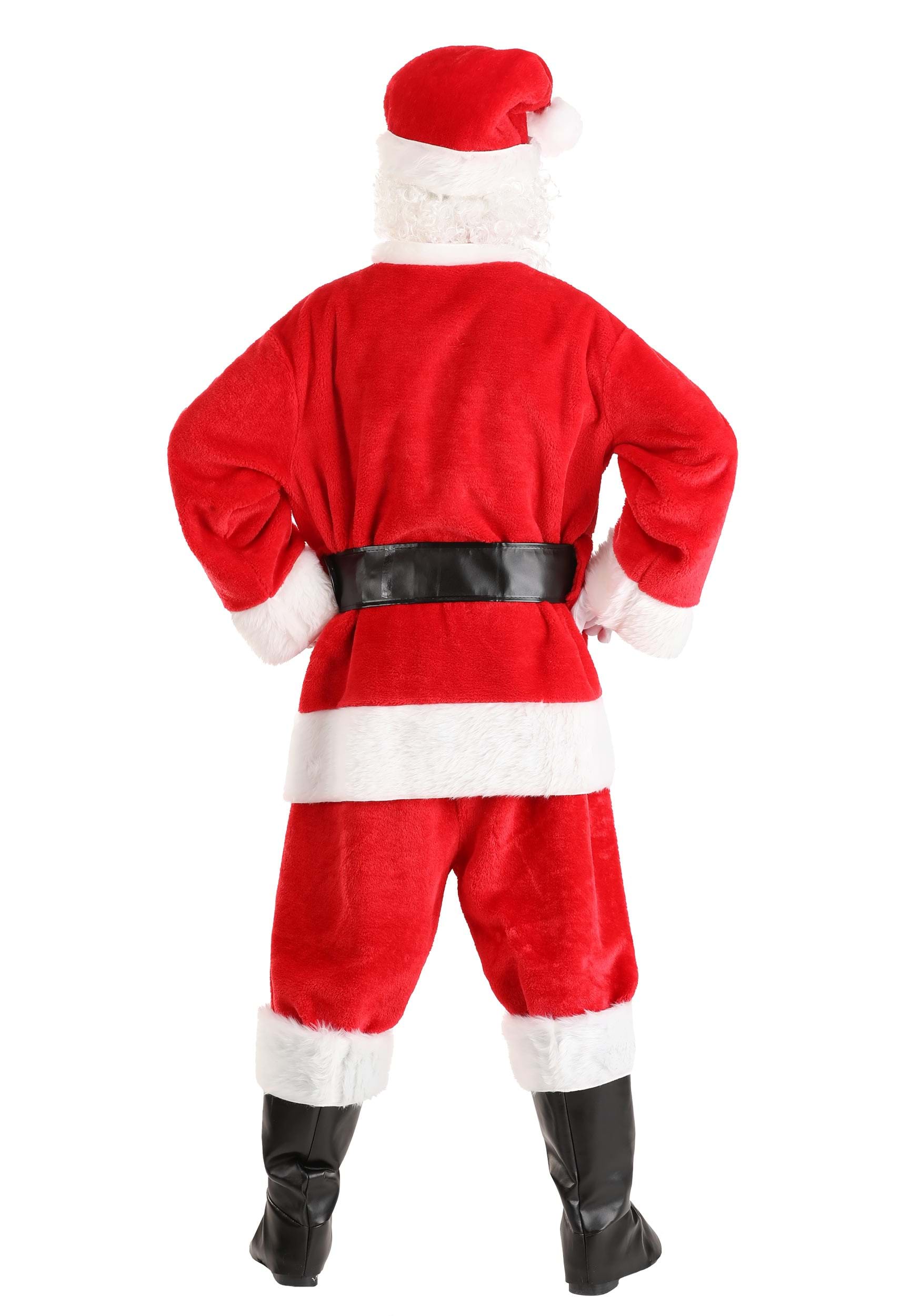 Deluxe Red Santa Claus Adult Fancy Dress Costume