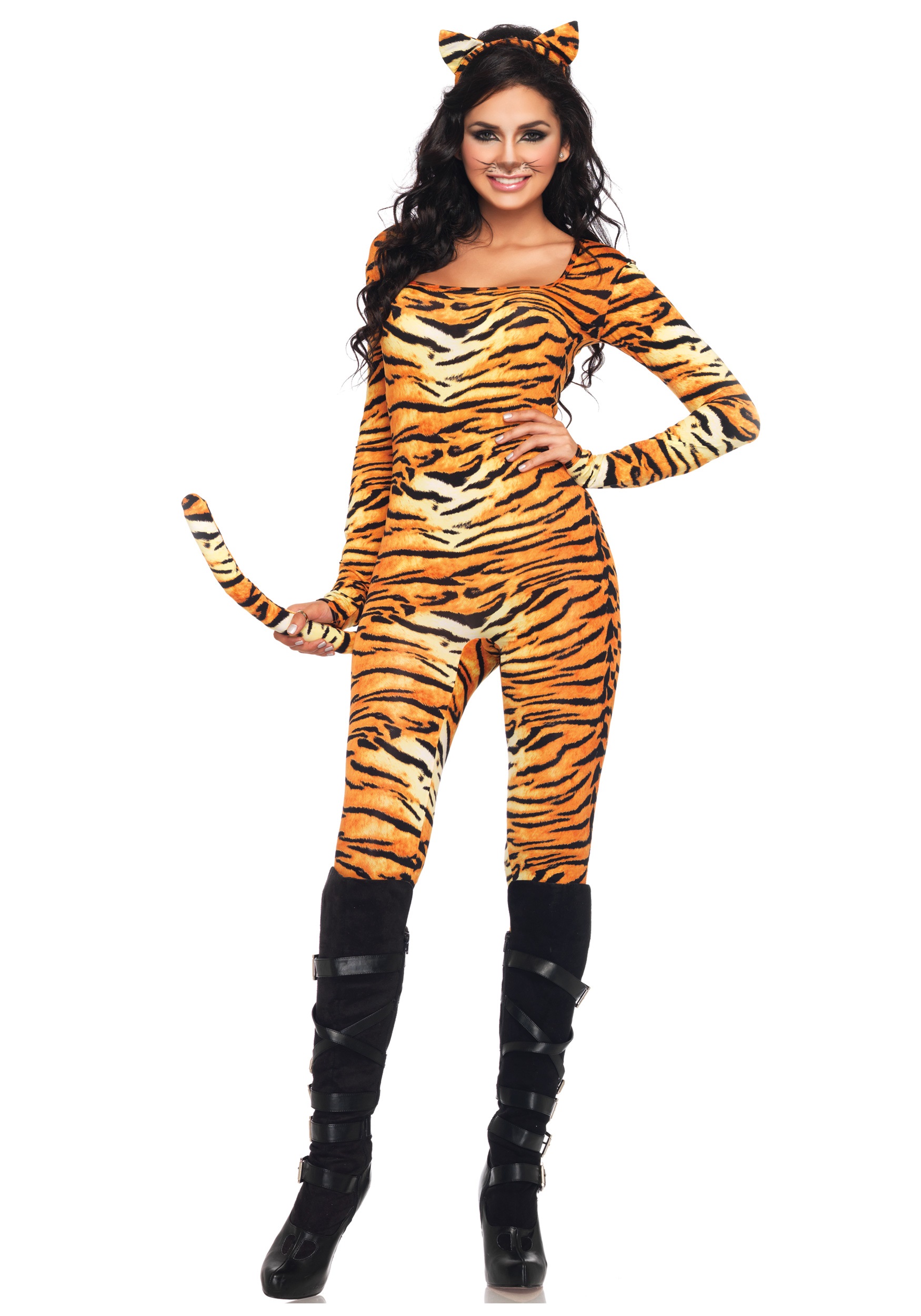 Photos - Fancy Dress MKW Leg Avenue Sexy Wild Tiger  Costume Black/Orange/Yellow 