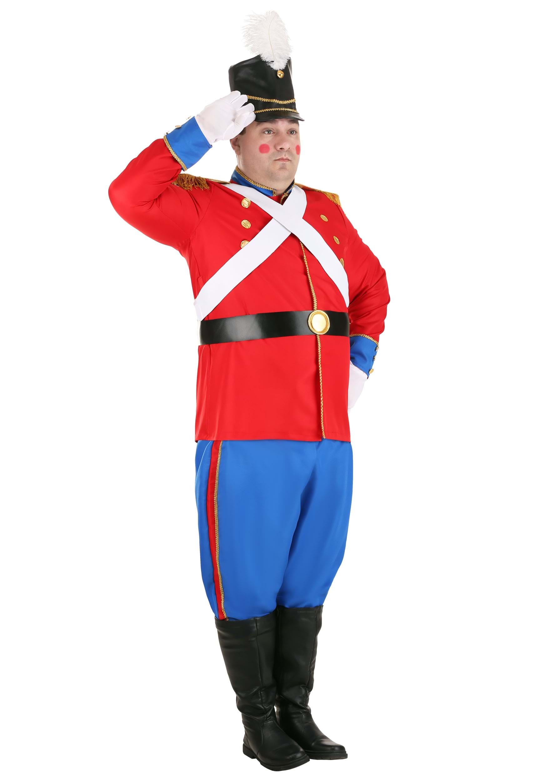Plus Size Toy Soldier Fancy Dress Costume For Men