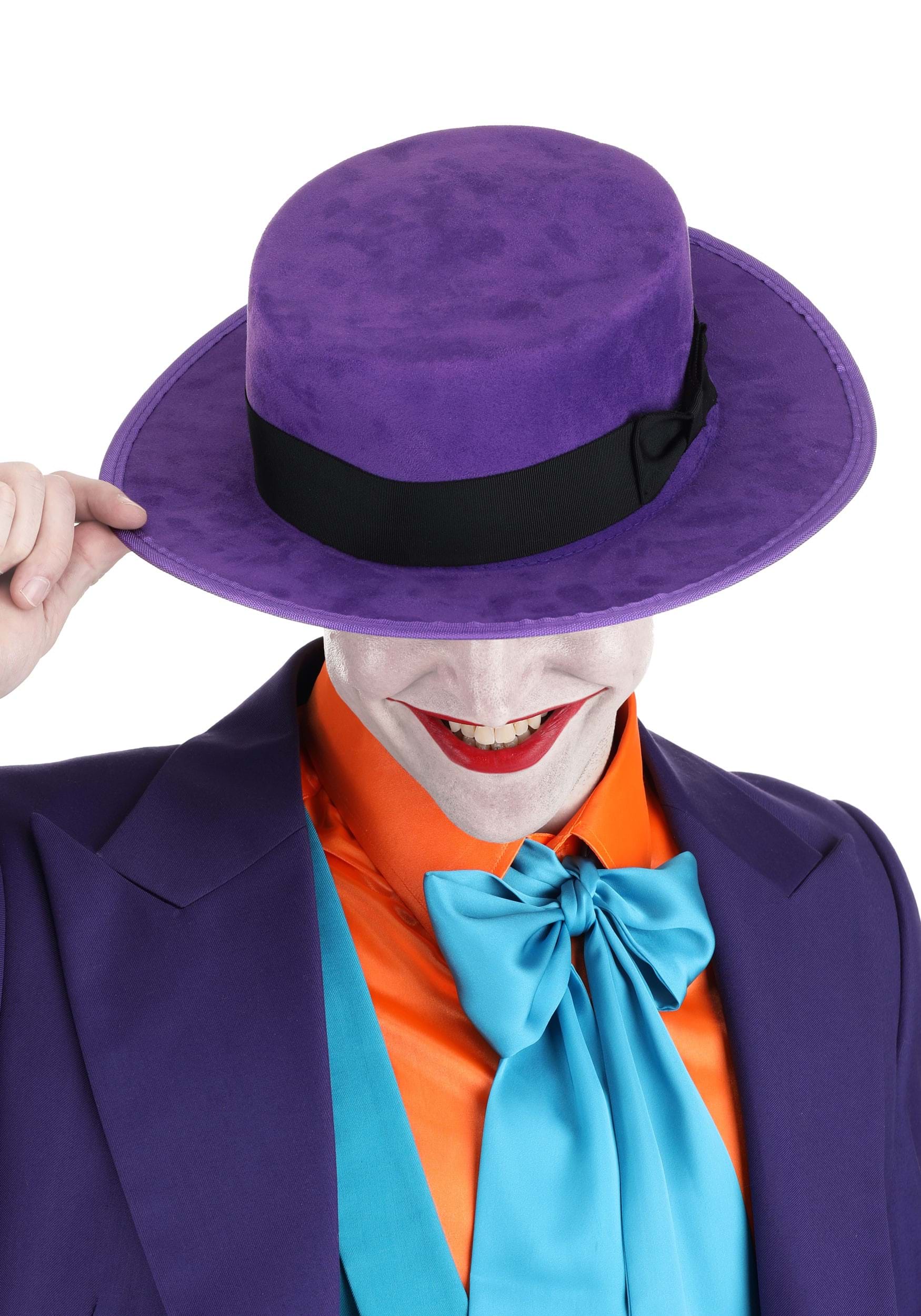 1989 Batman Joker Suit Hat , Joker Fancy Dress Costume Hats For Men