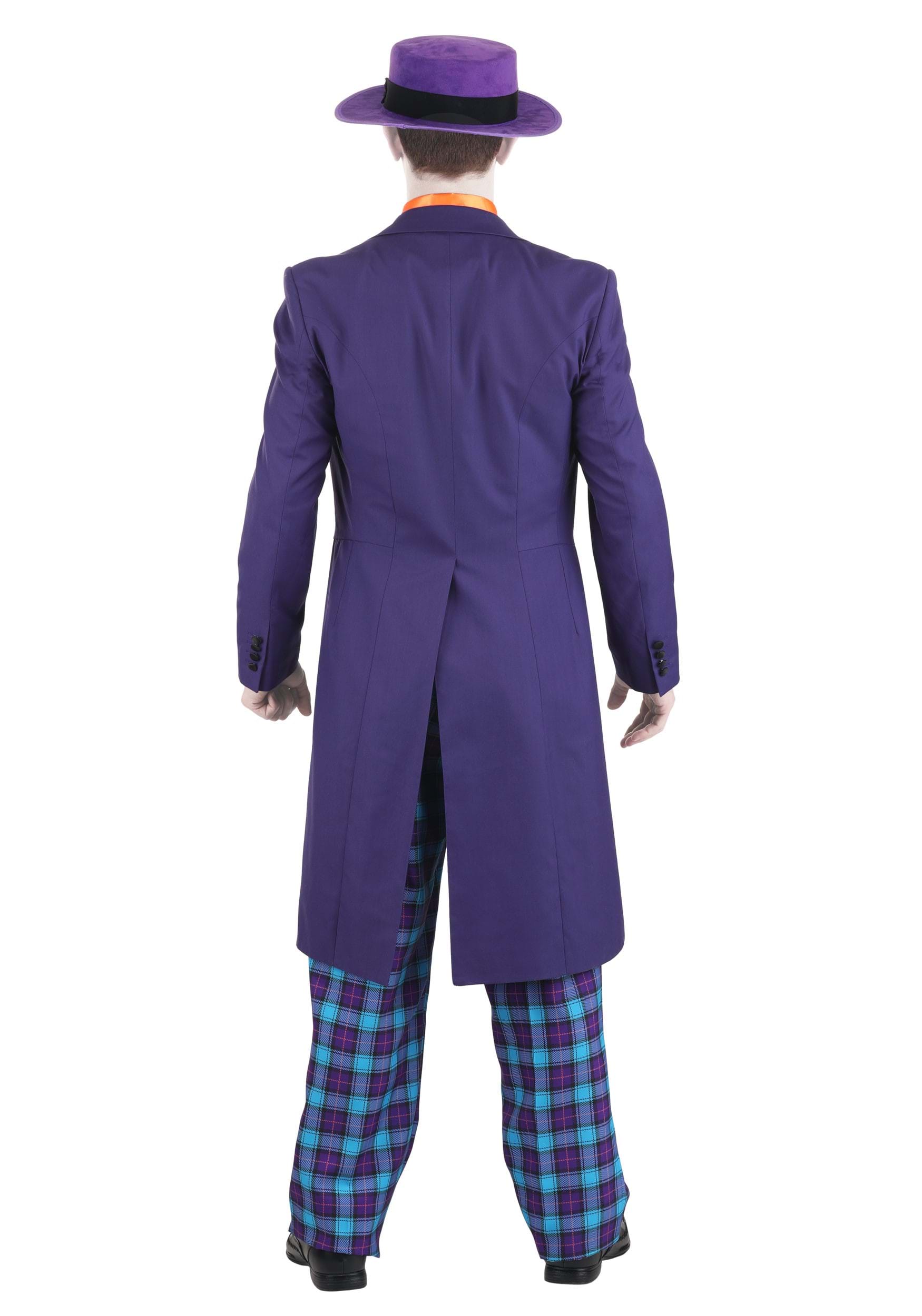 1989 Batman Men's Joker Overcoat , DC Comics Joker Fancy Dress Costume