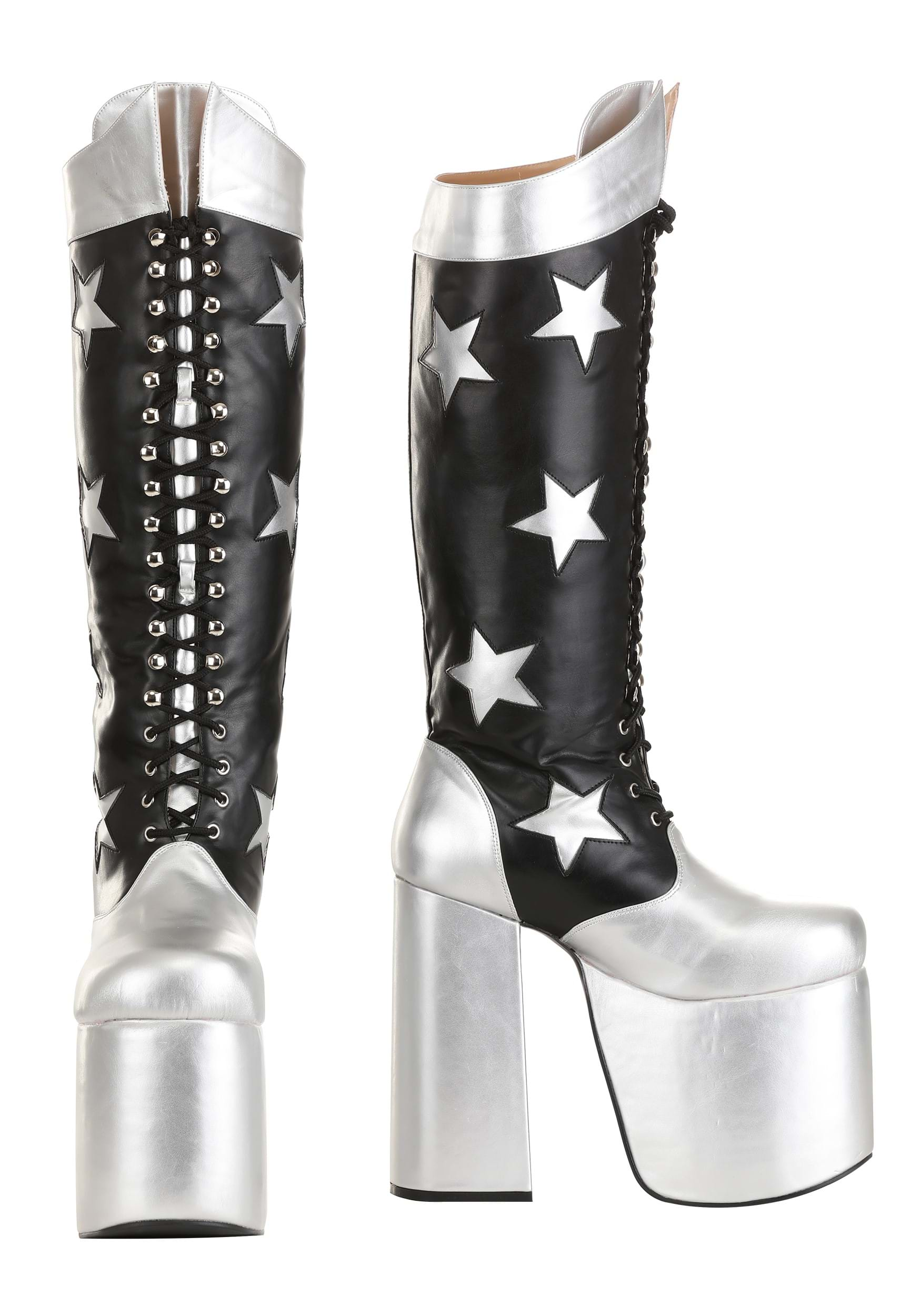 KISS Starchild Boots , Exclusive Fancy Dress Costume Boots