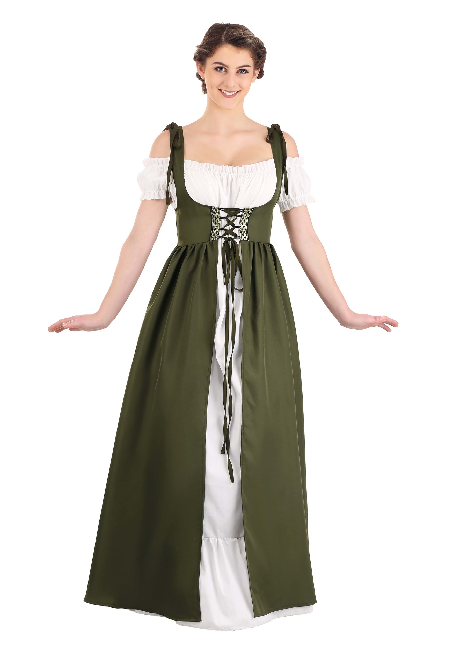 Photos - Fancy Dress Fancy FUN Costumes Celtic Renaissance Women's  Dress Costume Brown/Gree 
