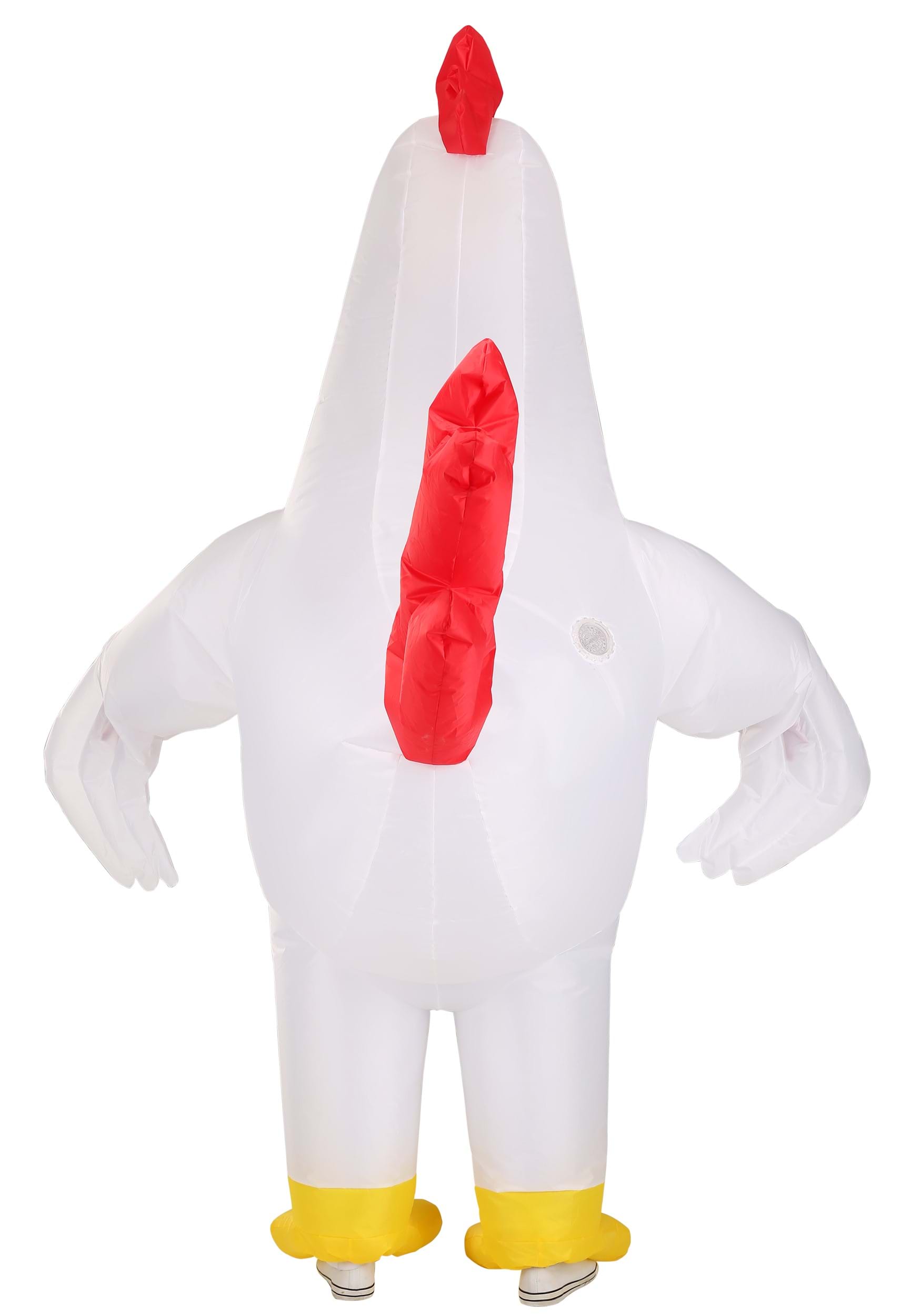 Inflatable Chicken Fancy Dress Costume For Adults