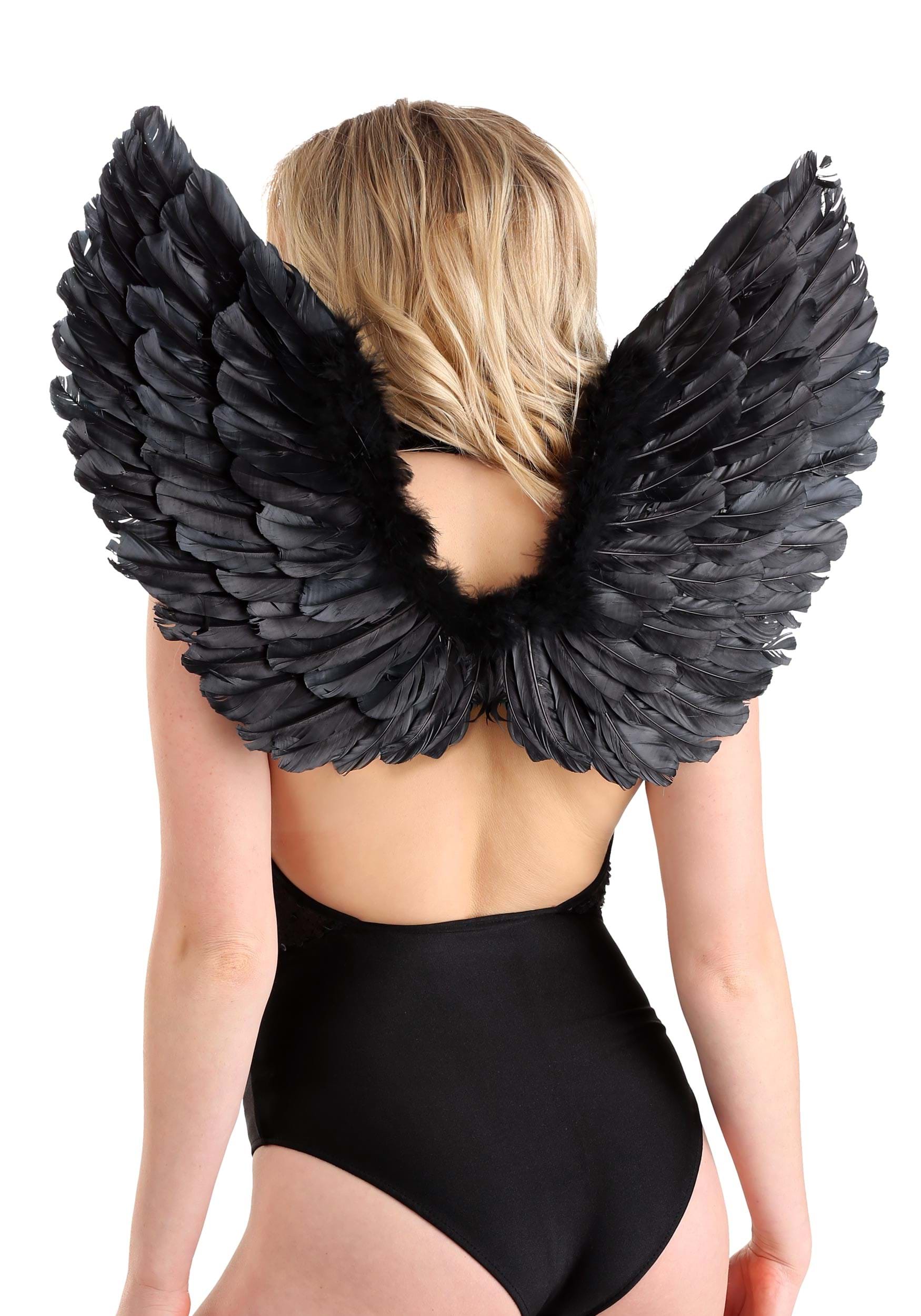 Photos - Fancy Dress Angel FUN Costumes Fallen  Black Wings 