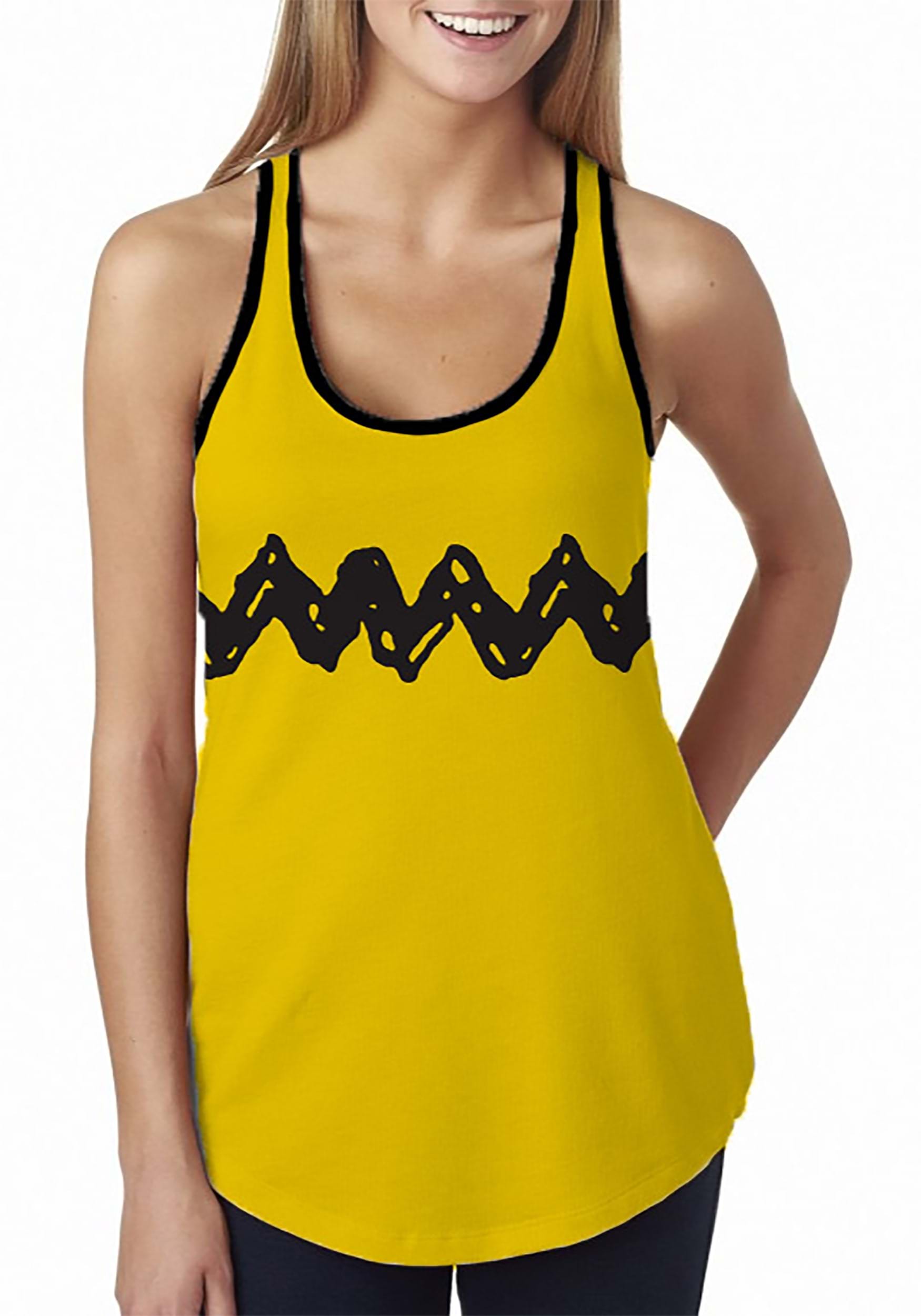 Charlie Brown Tank Top For Women , Charlie Brown Fancy Dress Costume Apparel