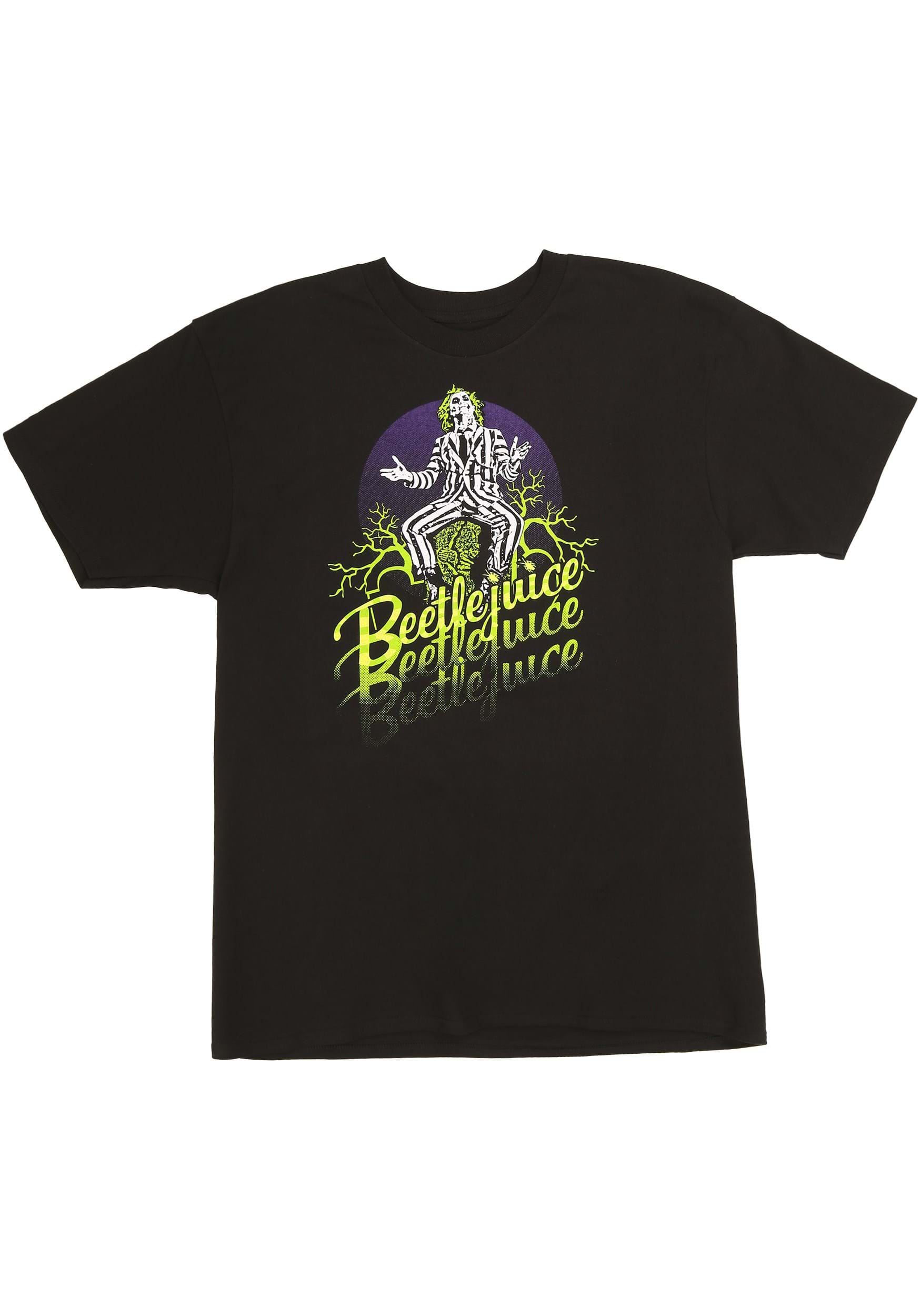 Adult Beetlejuice Beetlejuice Beetlejuice Black T Shirt