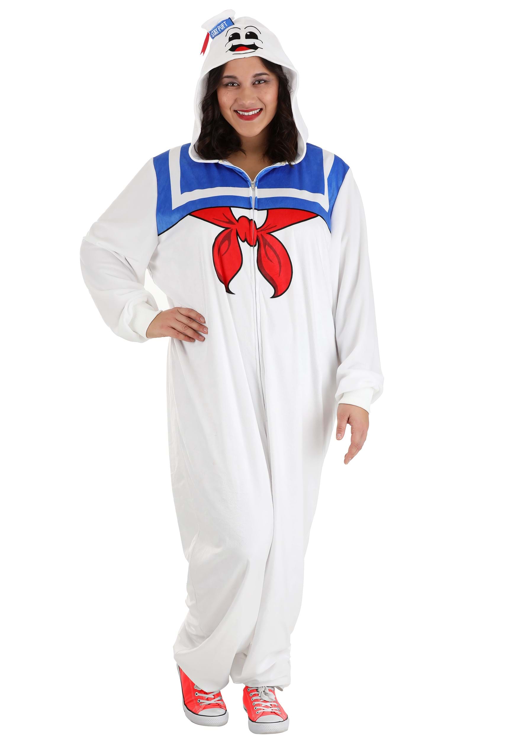 Photos - Fancy Dress Stay FUN Costumes  Puft Marshmallow Man Plus Size  Costume Onesi 