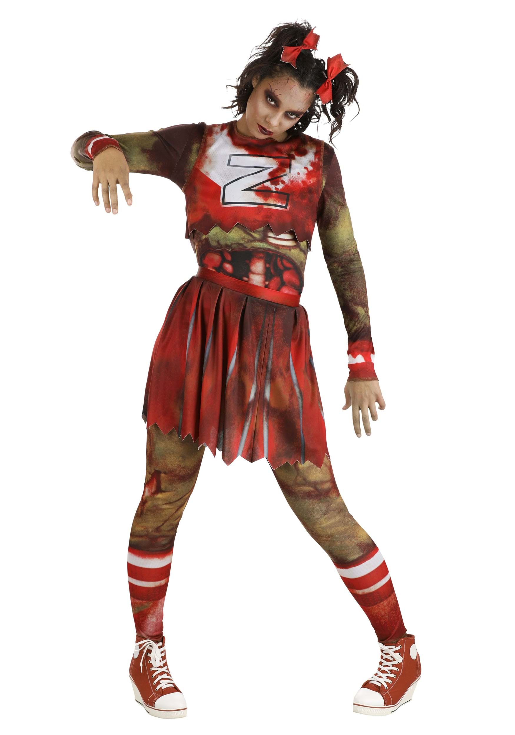 Zombie Cheerleader Women's Fancy Dress Costume