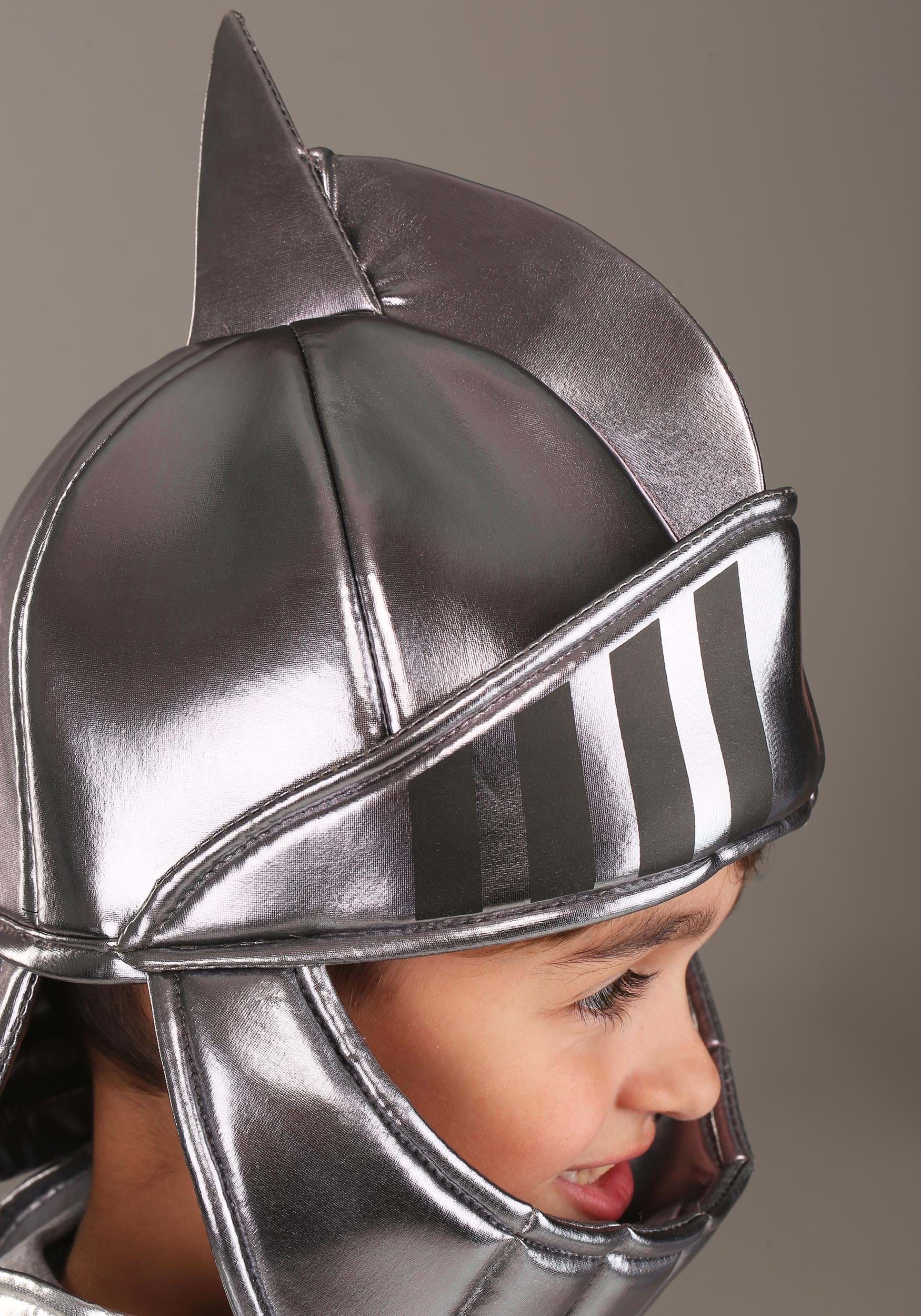 Soft Silver Knight Fancy Dress Costume Helmet