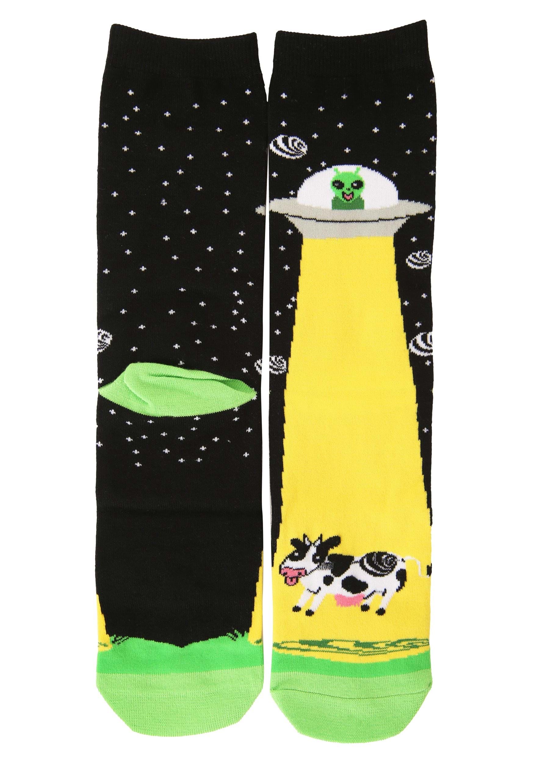 Alien Abduction Halloween Adult Socks , Elope Socks