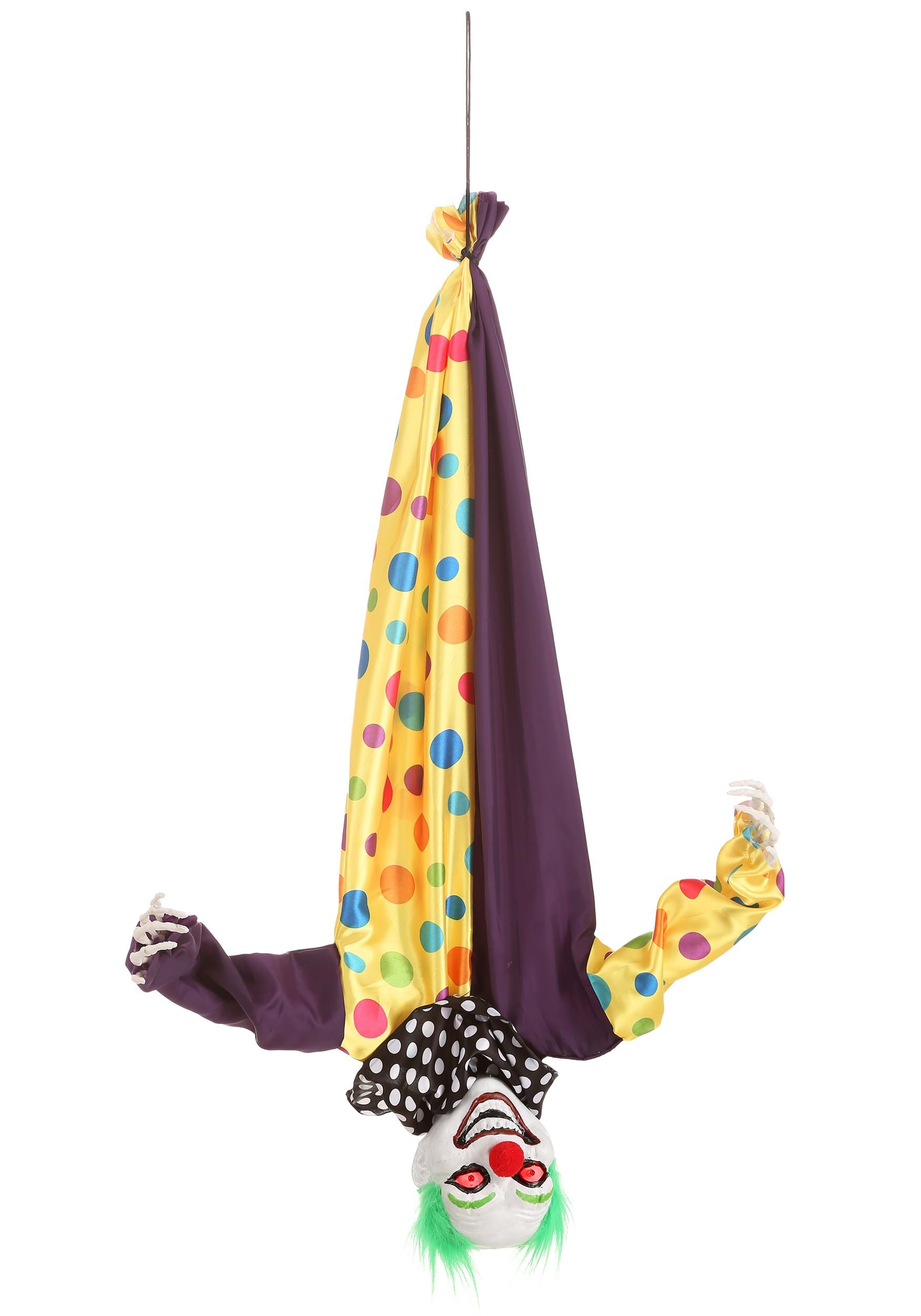 2.8FT Hanging Evil Clown Animated Decoration | Evil Clown Decoration
