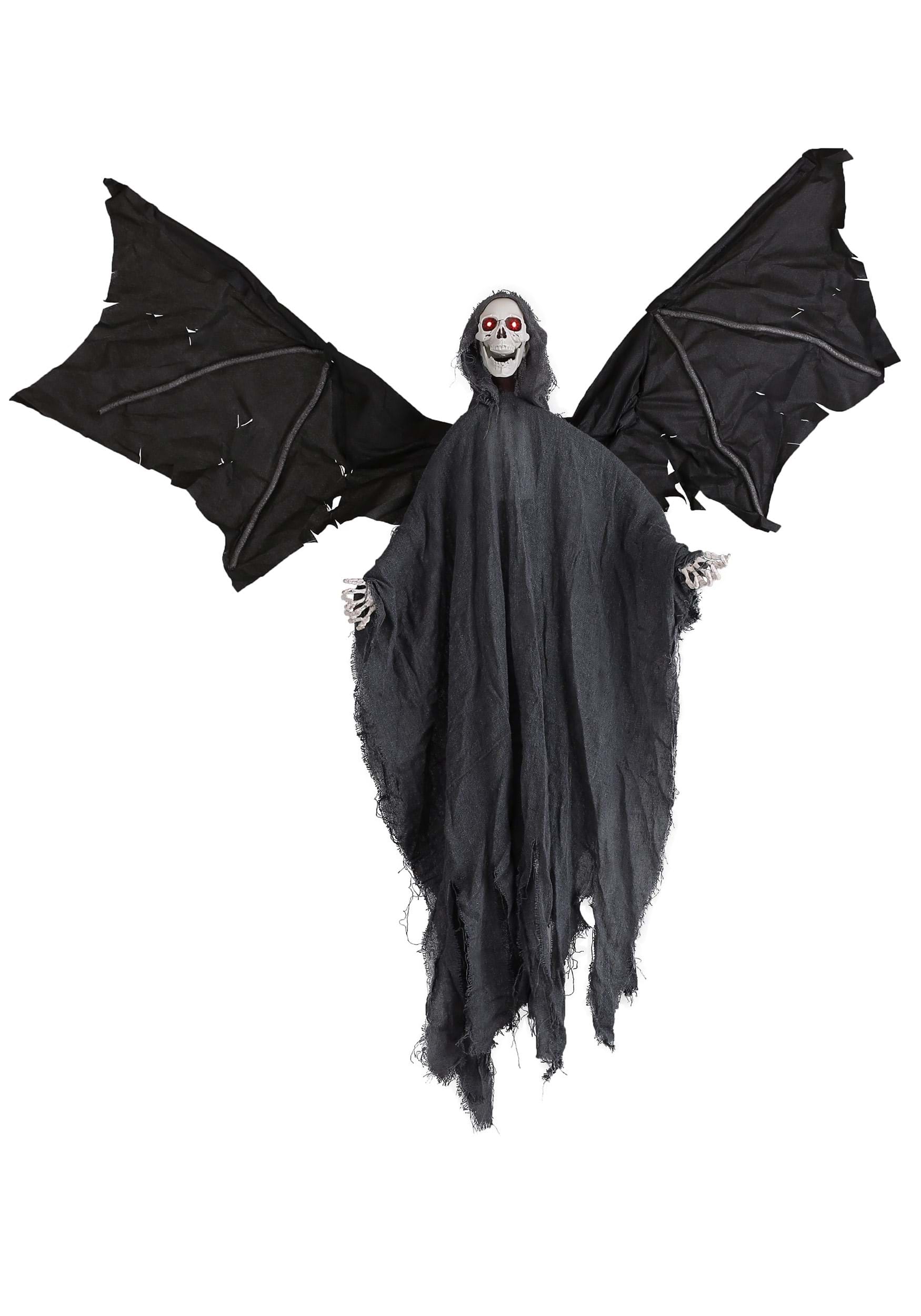 3.8FT Animated Flying Grim Reaper Prop | Skeleton Decoration