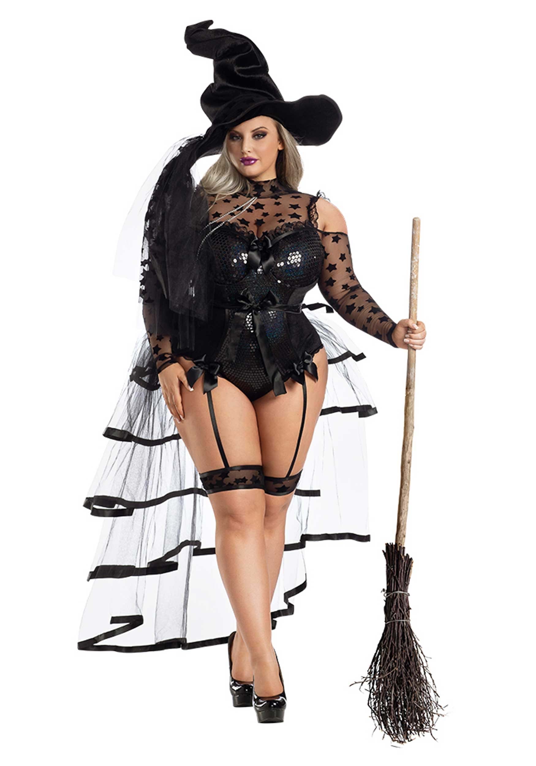 Plus Size Starstruck Witch Women's Fancy Dress Costume