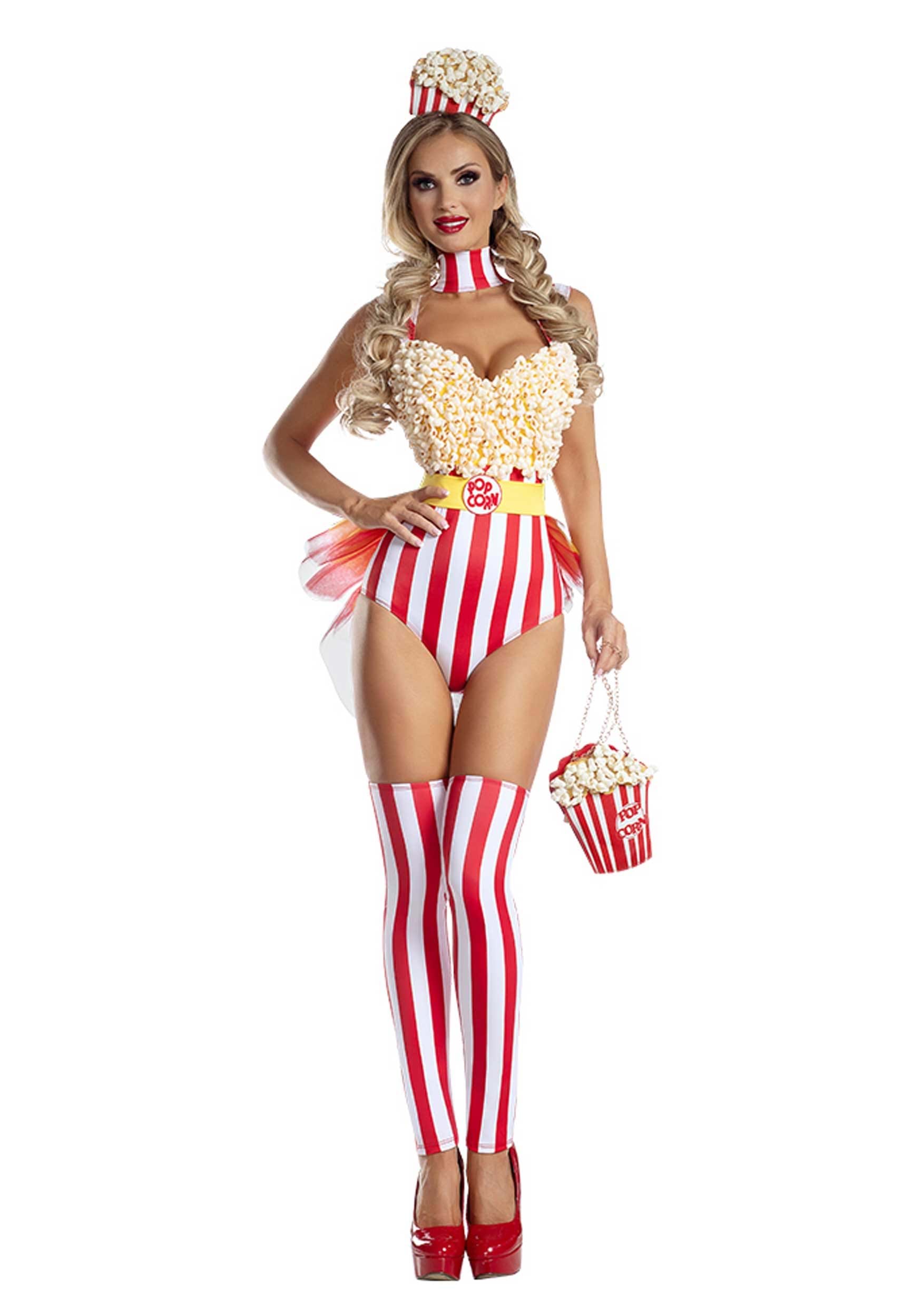 Popcorn Babe Women's Fancy Dress Costume